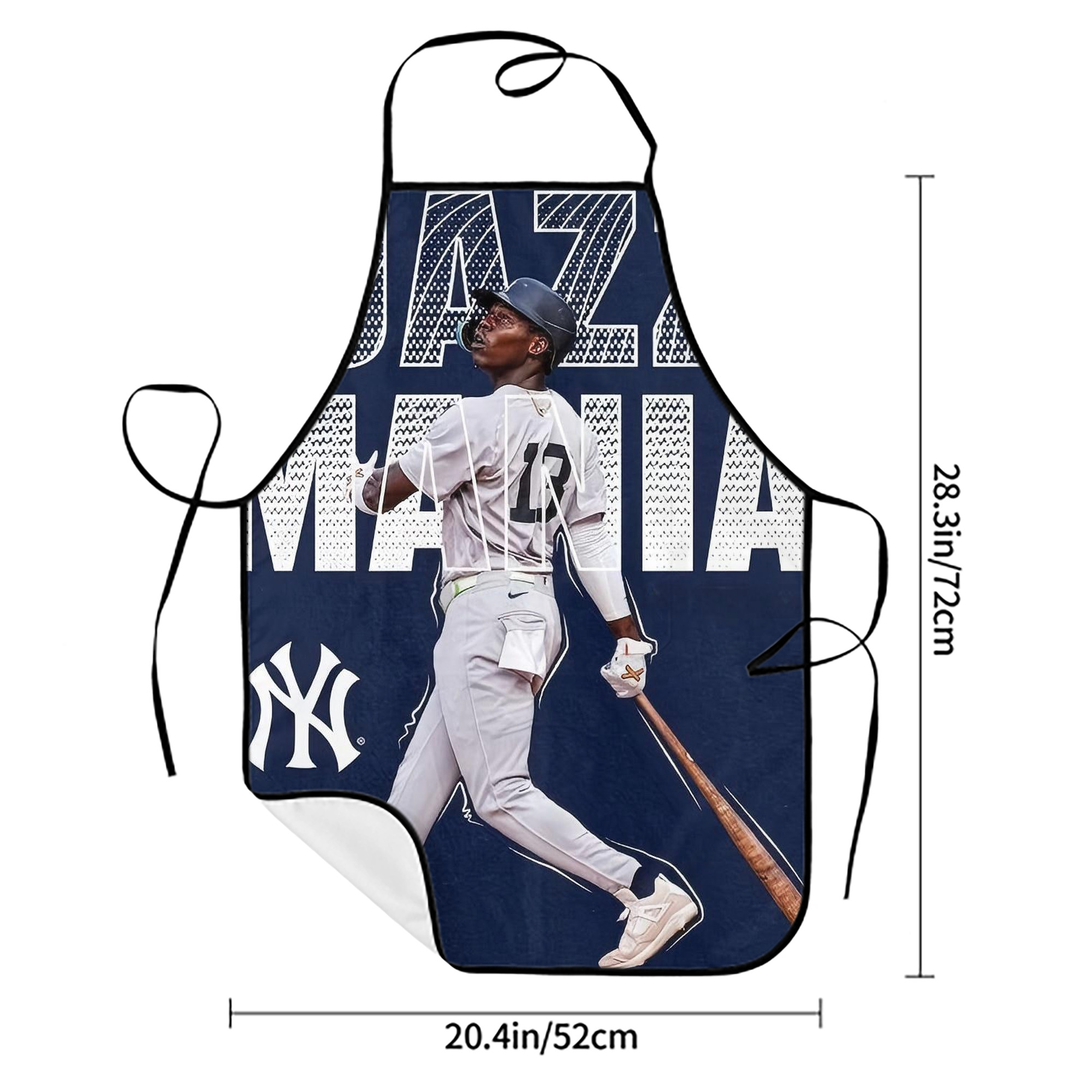 Jazz Chisholm Jr. 51 Stain-Resistant Polyester Apron With Pocket – Full Print, Waterproof, Anti-Wrinkle, Anti-Pilling – Ideal For Kitchen, BBQ, Restaurant, Salon & More