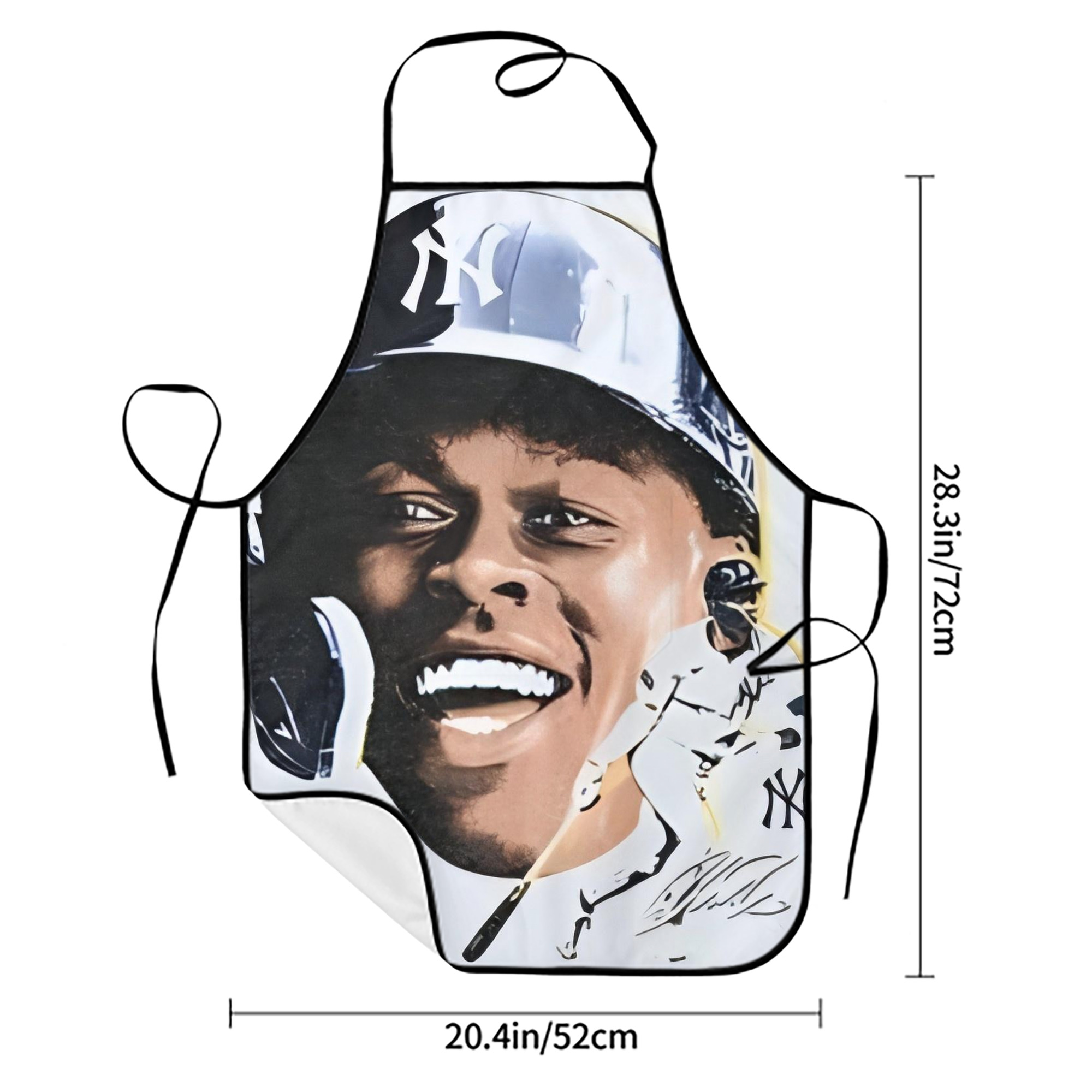 Jazz Chisholm Jr. 52 Stain-Resistant Polyester Apron With Pocket – Full Print, Waterproof, Anti-Wrinkle, Anti-Pilling – Ideal For Kitchen, BBQ, Restaurant, Salon & More