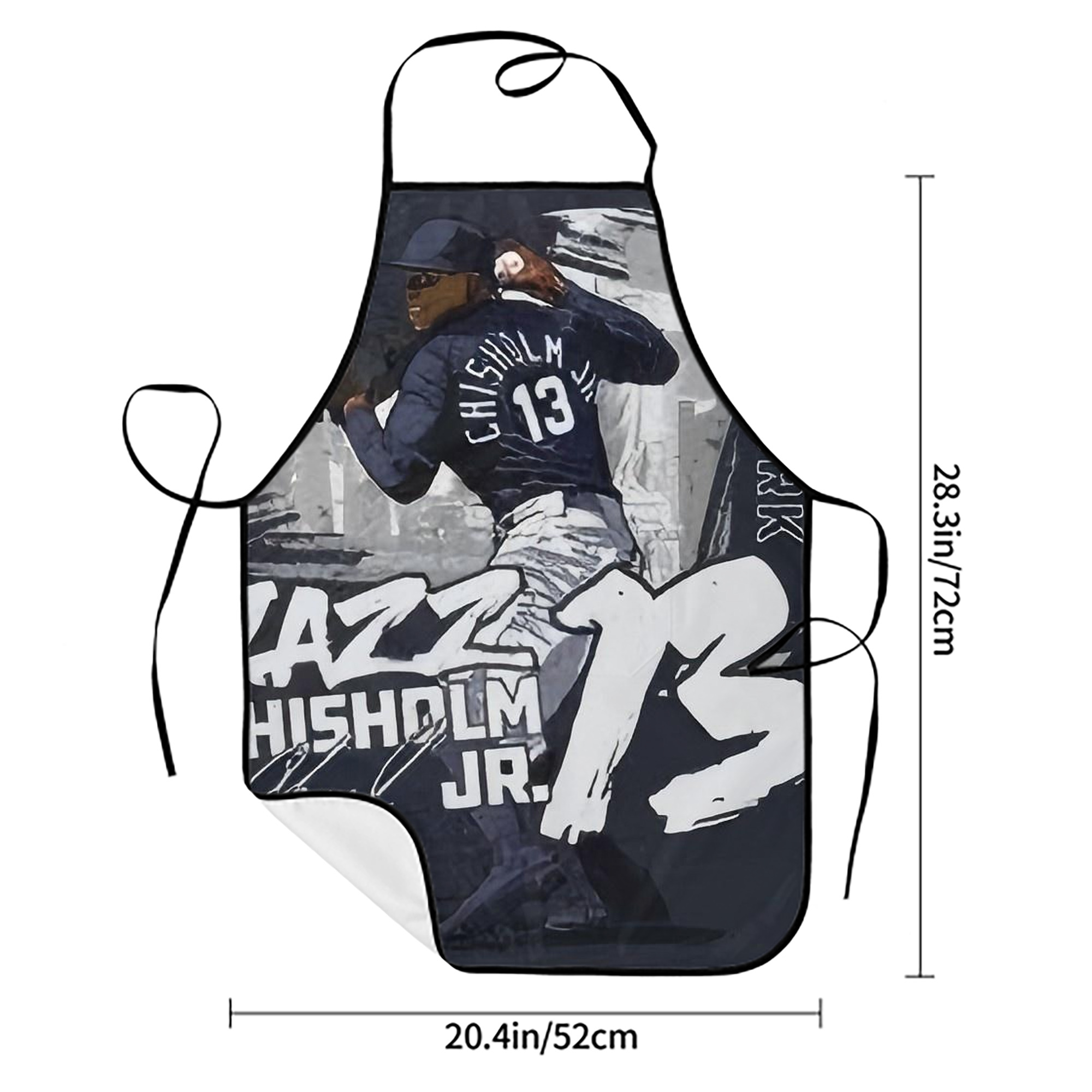 Jazz Chisholm Jr. 61 Stain-Resistant Polyester Apron With Pocket – Full Print, Waterproof, Anti-Wrinkle, Anti-Pilling – Ideal For Kitchen, BBQ, Restaurant, Salon & More