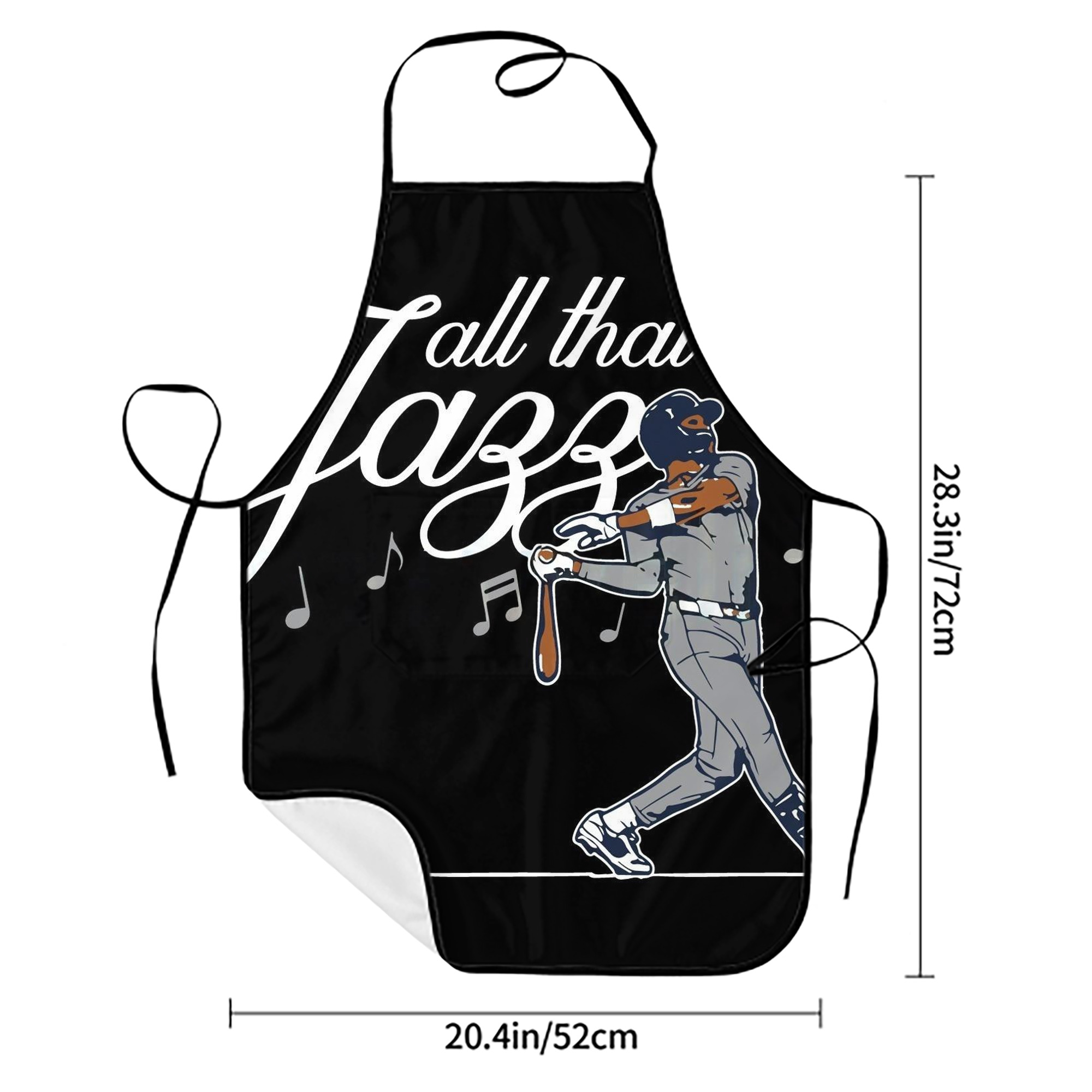 Jazz Chisholm Jr. 62 Stain-Resistant Polyester Apron With Pocket – Full Print, Waterproof, Anti-Wrinkle, Anti-Pilling – Ideal For Kitchen, BBQ, Restaurant, Salon & More