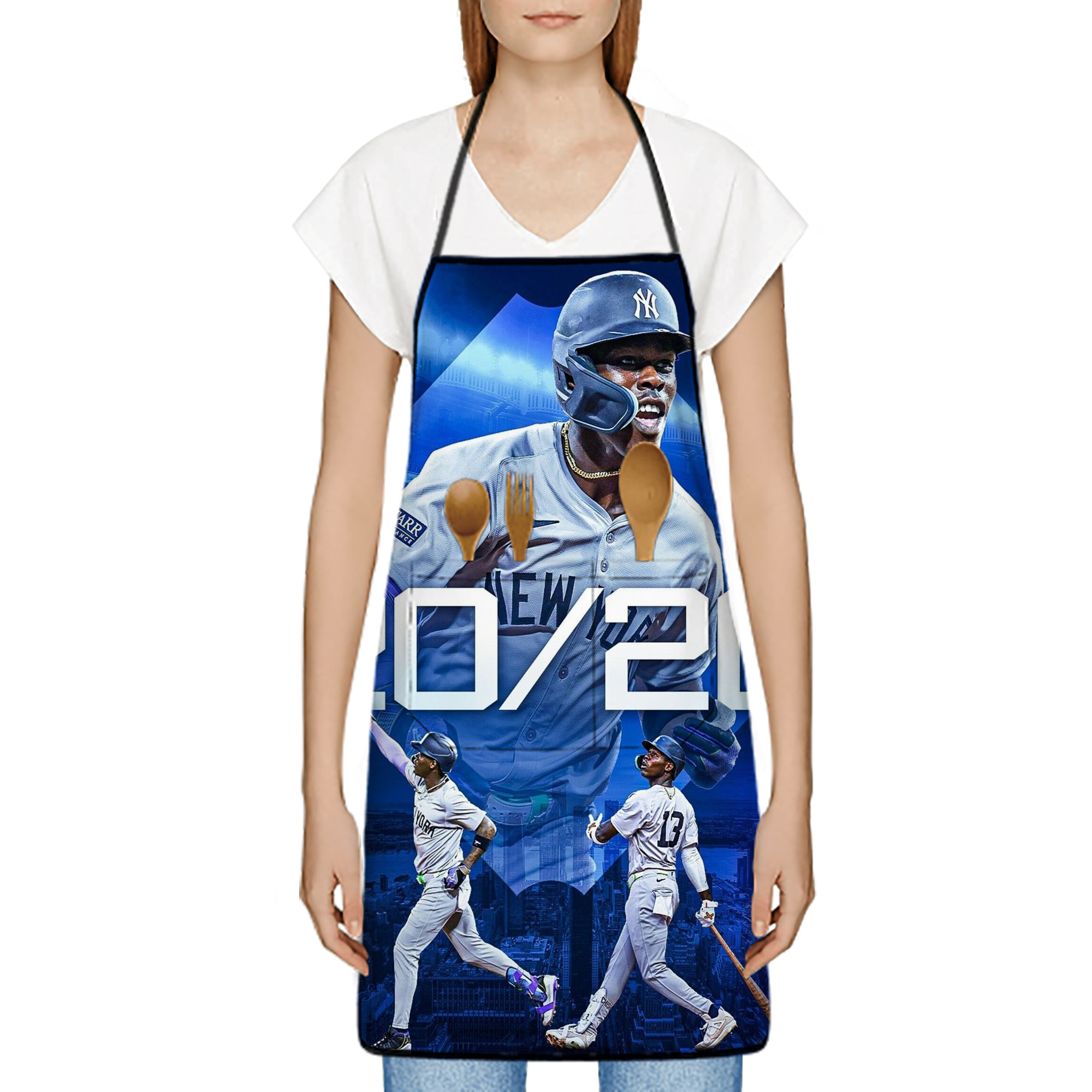 Jazz Chisholm Jr. 34 Stain-Resistant Polyester Apron With Pocket – Full Print, Waterproof, Anti-Wrinkle, Anti-Pilling – Ideal For Kitchen, BBQ, Restaurant, Salon & More