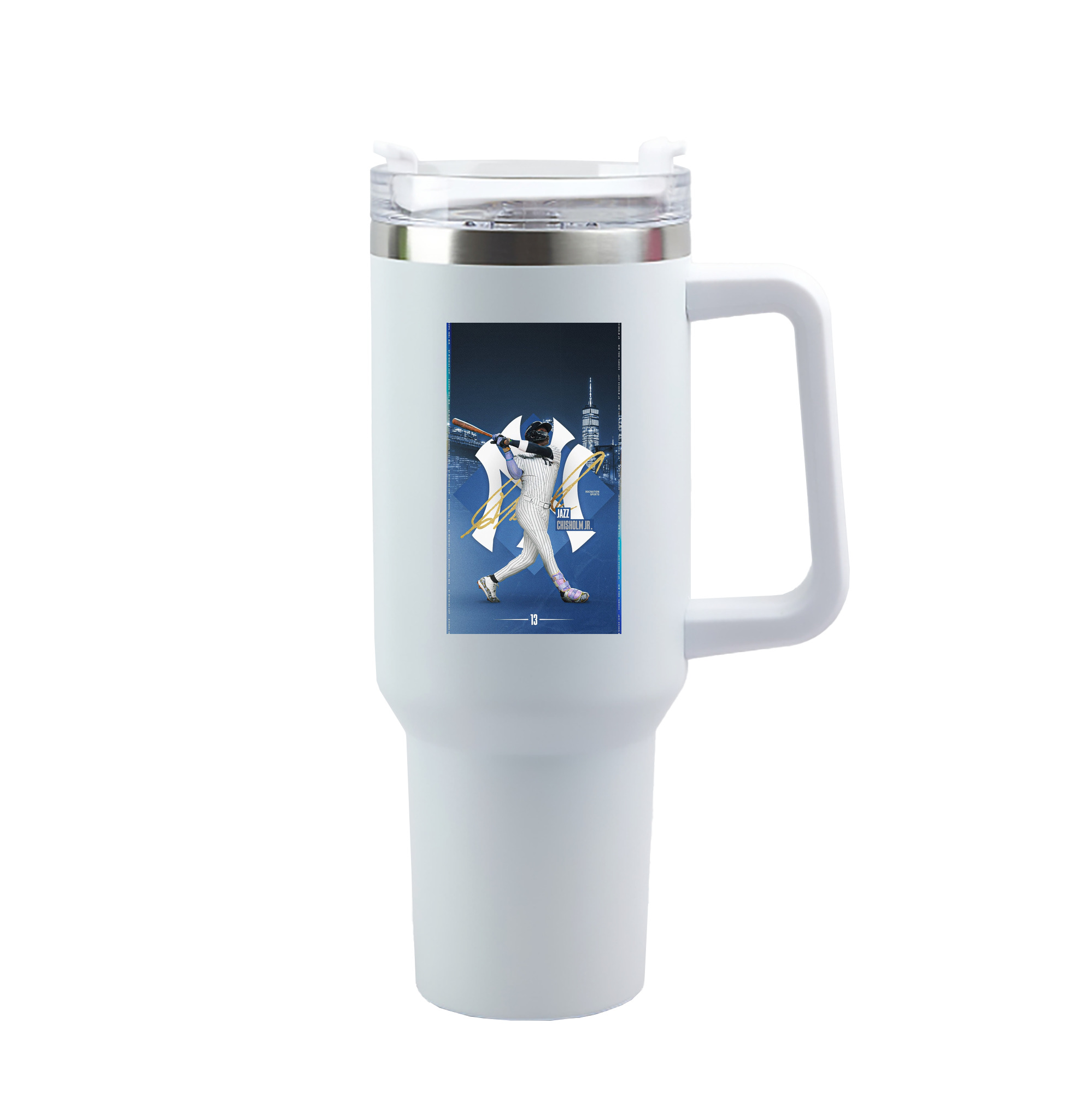 Jazz Chisholm Jr. 36 40oz Handle Car Tumbler – Durable Stainless Steel Travel Mug With UV Print – Double Wall Insulated, Fits Most Car Cup Holders