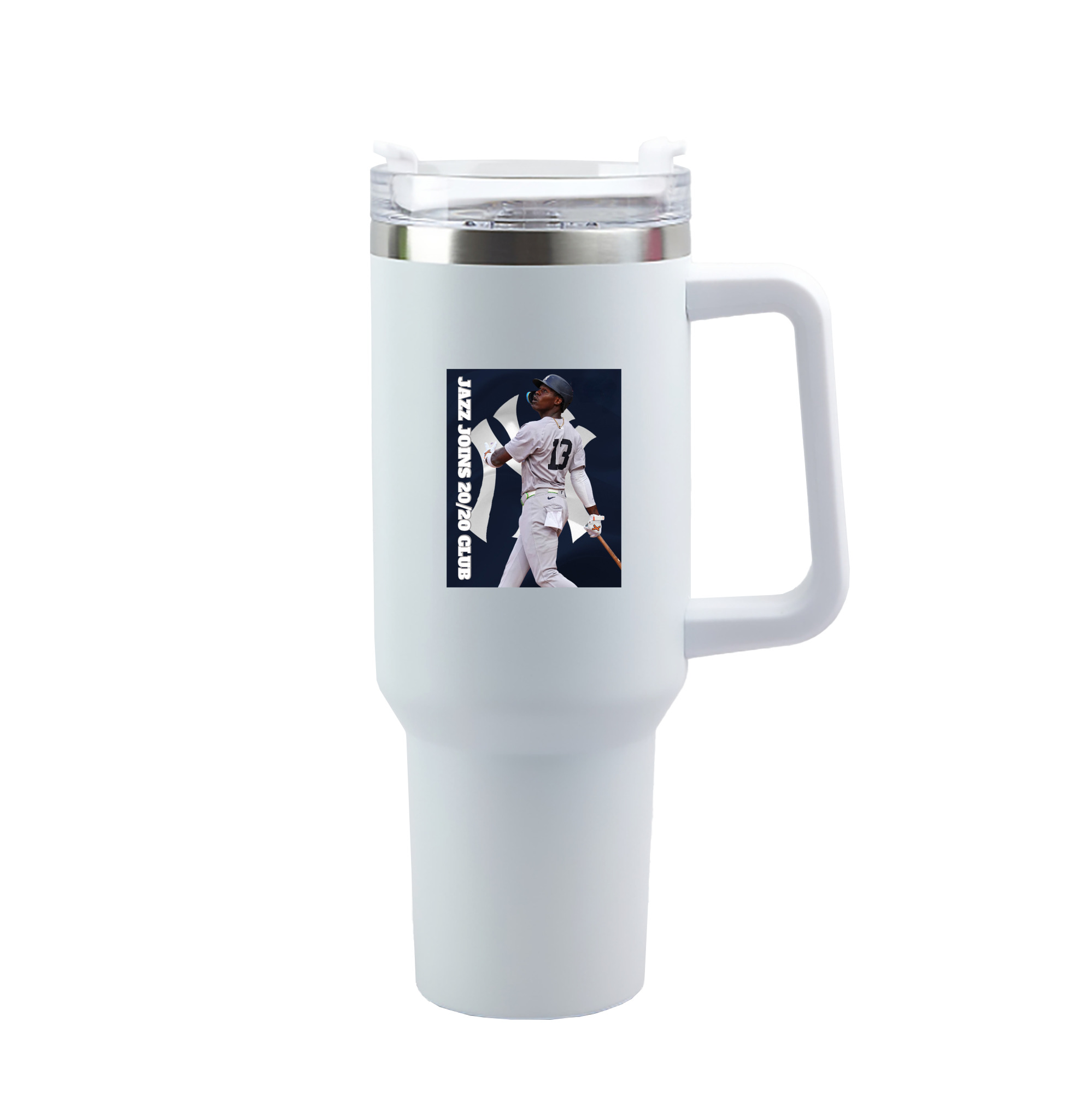 Jazz Chisholm Jr. 47 40oz Handle Car Tumbler – Durable Stainless Steel Travel Mug With UV Print – Double Wall Insulated, Fits Most Car Cup Holders