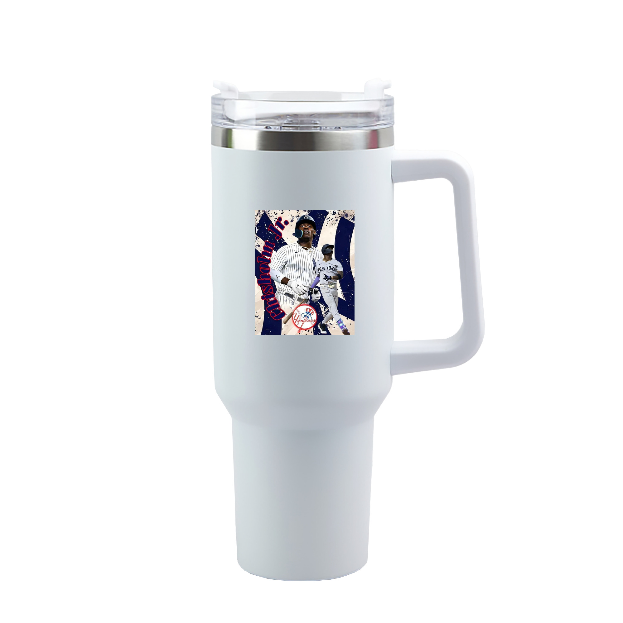 Jazz Chisholm Jr. 48 40oz Handle Car Tumbler – Durable Stainless Steel Travel Mug With UV Print – Double Wall Insulated, Fits Most Car Cup Holders