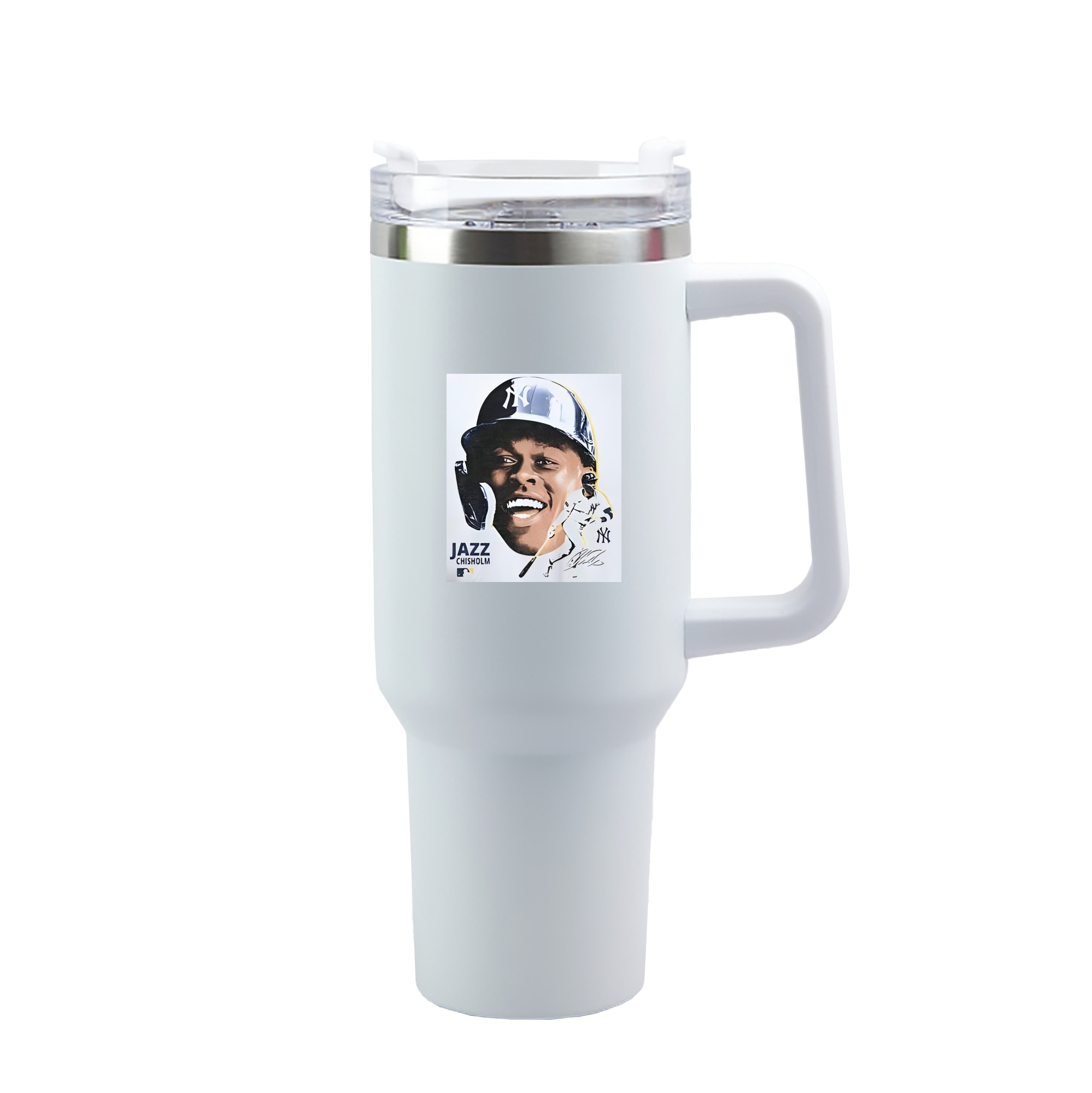 Jazz Chisholm Jr. 52 40oz Handle Car Tumbler – Durable Stainless Steel Travel Mug With UV Print – Double Wall Insulated, Fits Most Car Cup Holders