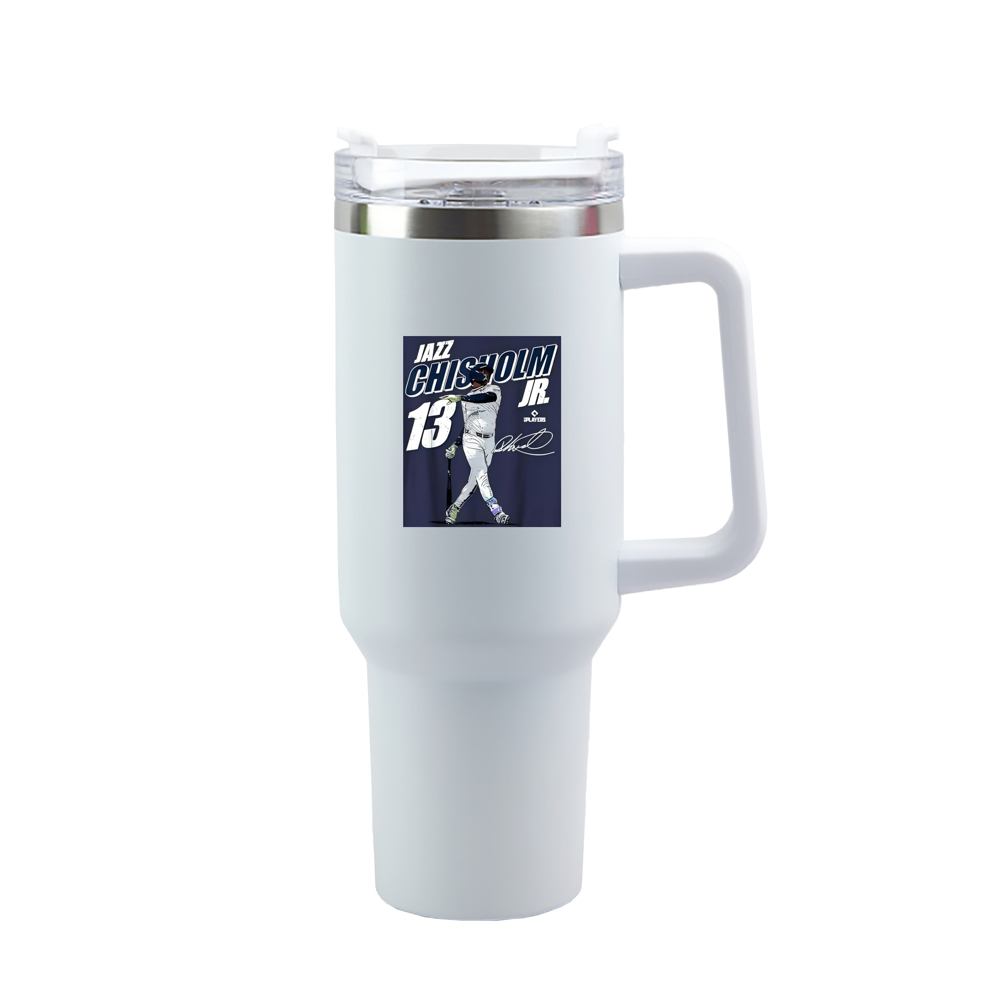 Jazz Chisholm Jr. 59 40oz Handle Car Tumbler – Durable Stainless Steel Travel Mug With UV Print – Double Wall Insulated, Fits Most Car Cup Holders