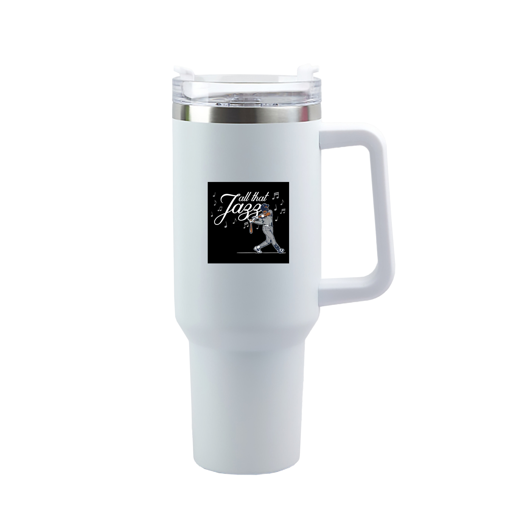 Jazz Chisholm Jr. 62 40oz Handle Car Tumbler – Durable Stainless Steel Travel Mug With UV Print – Double Wall Insulated, Fits Most Car Cup Holders