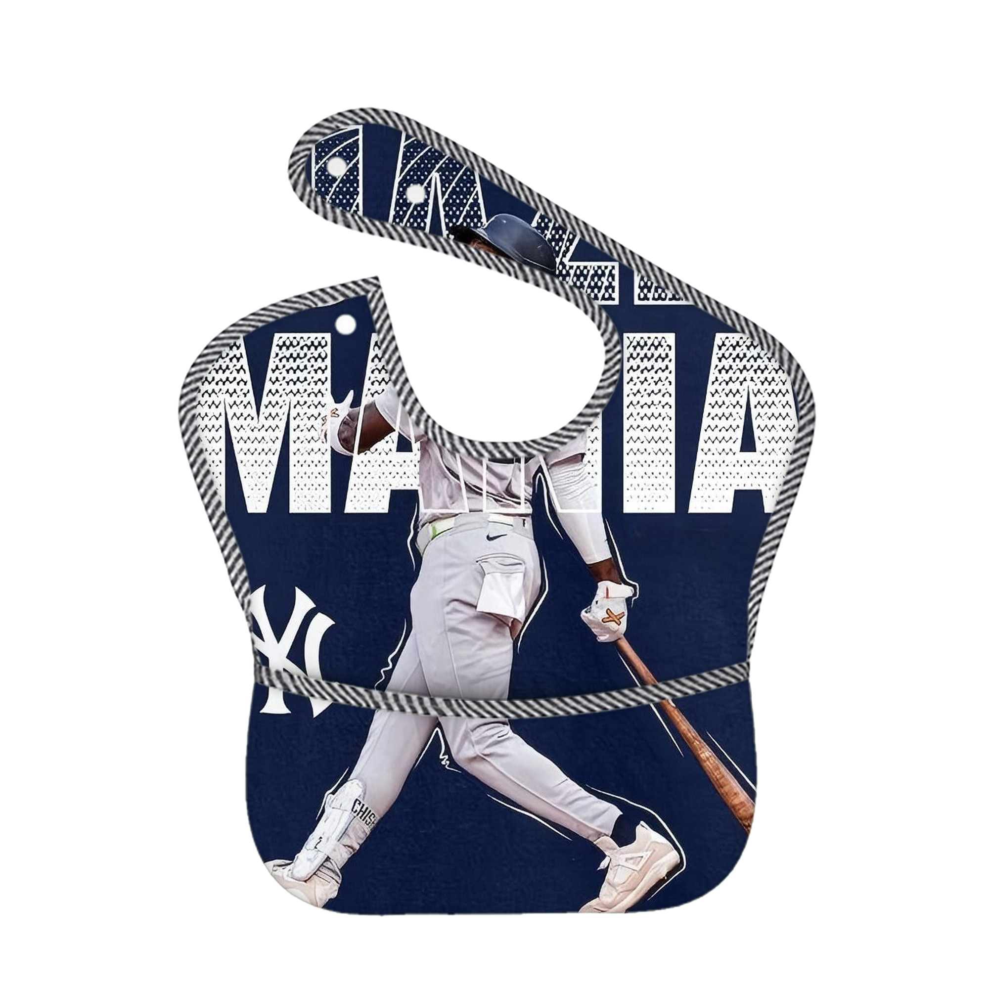 Jazz Chisholm Jr. 51 Adjustable Waterproof Toddler Bib – Full-Print Durable Polyester – Foldable Crumb Pocket – Easy Snap Closure – Soft