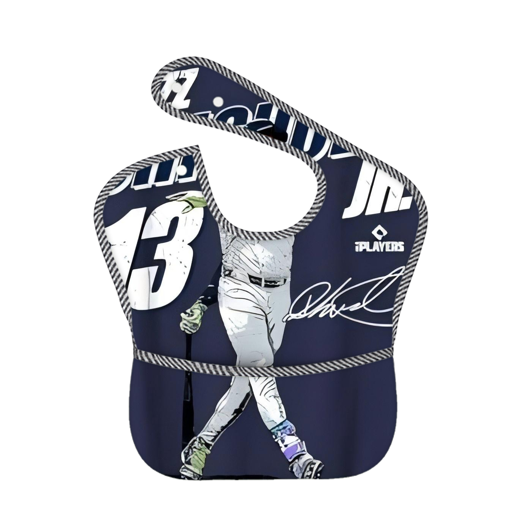 Jazz Chisholm Jr. 59 Adjustable Waterproof Toddler Bib – Full-Print Durable Polyester – Foldable Crumb Pocket – Easy Snap Closure – Soft