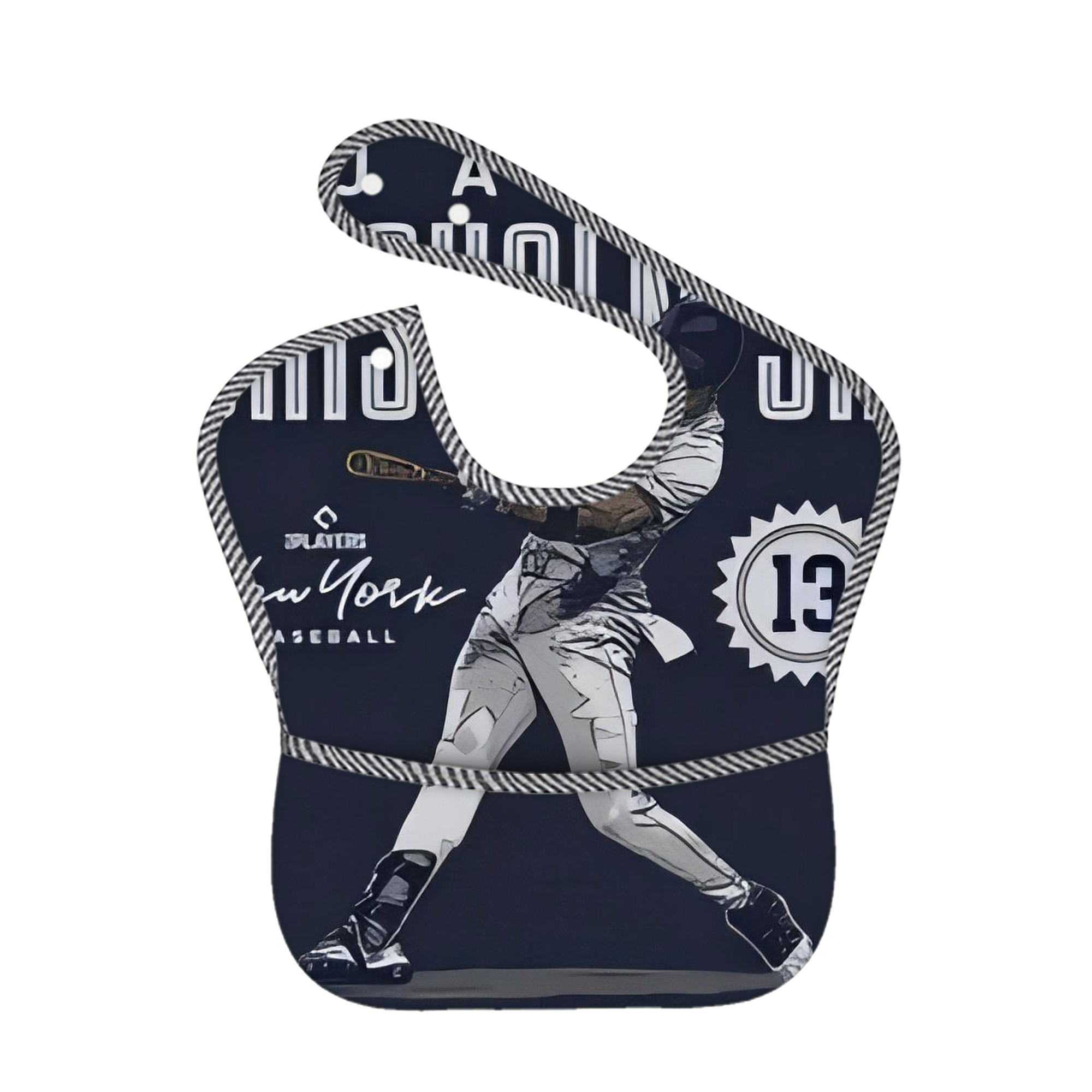 Jazz Chisholm Jr. 60 Adjustable Waterproof Toddler Bib – Full-Print Durable Polyester – Foldable Crumb Pocket – Easy Snap Closure – Soft