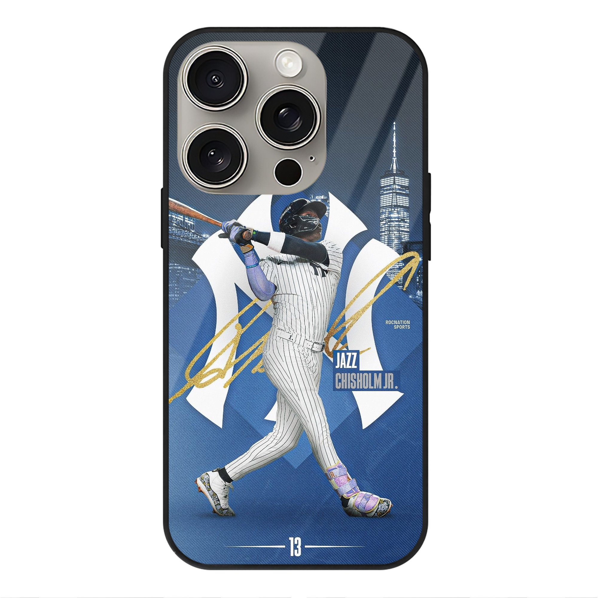 Jazz Chisholm Jr. 36 IPhone 15 Pro Mirror Phone Case – UV Printed Glass + TPU – Scratch-Resistant, Wireless Charging Compatible, Precise Fit & Stylish Design