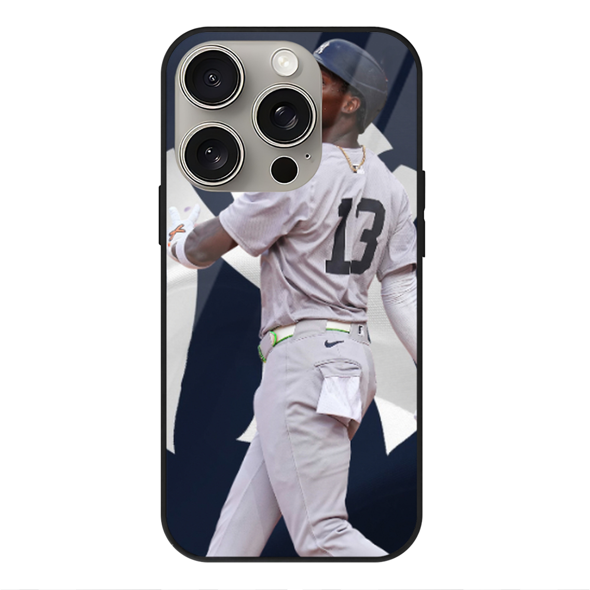 Jazz Chisholm Jr. 47 IPhone 15 Pro Mirror Phone Case – UV Printed Glass + TPU – Scratch-Resistant, Wireless Charging Compatible, Precise Fit & Stylish Design