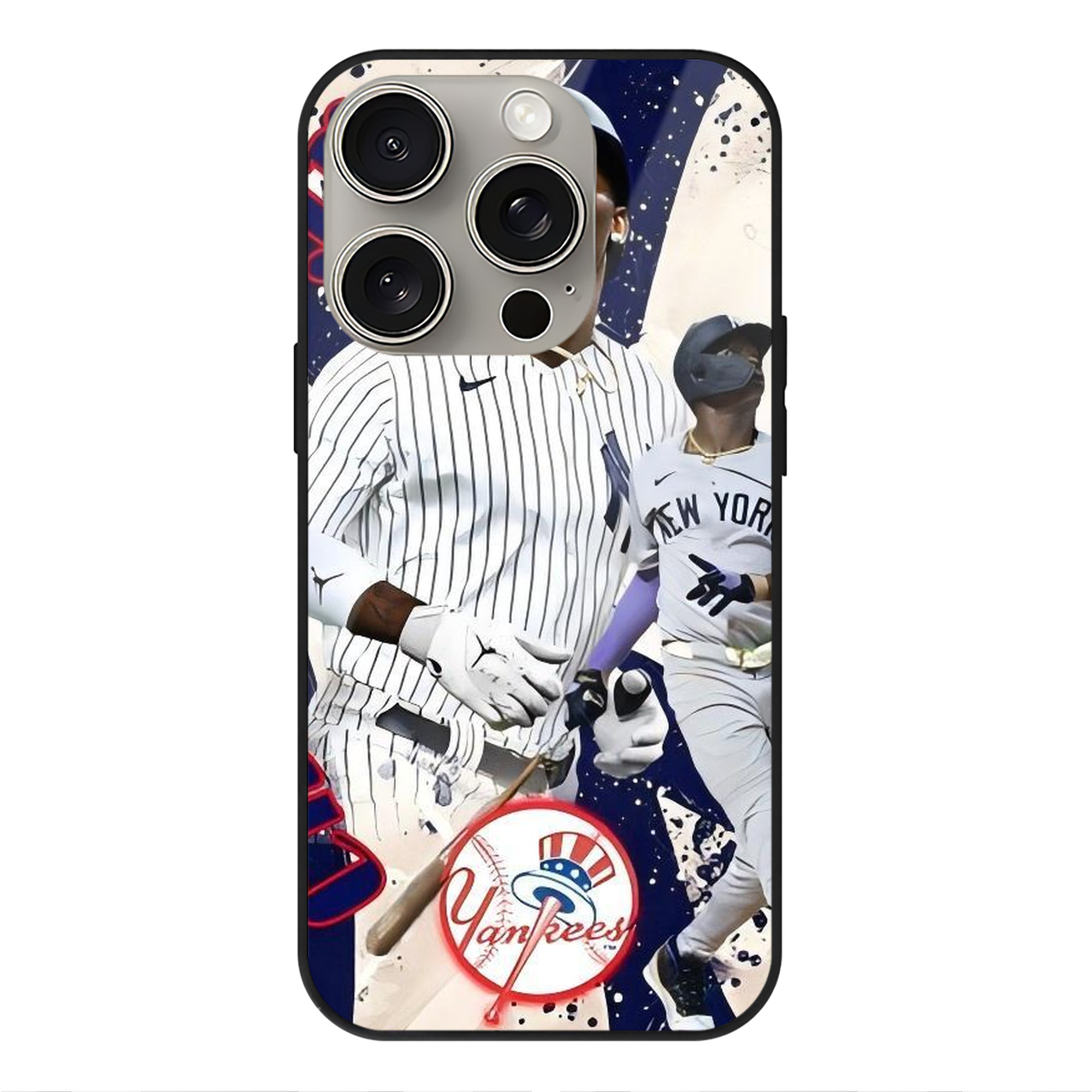 Jazz Chisholm Jr. 48 IPhone 15 Pro Mirror Phone Case – UV Printed Glass + TPU – Scratch-Resistant, Wireless Charging Compatible, Precise Fit & Stylish Design