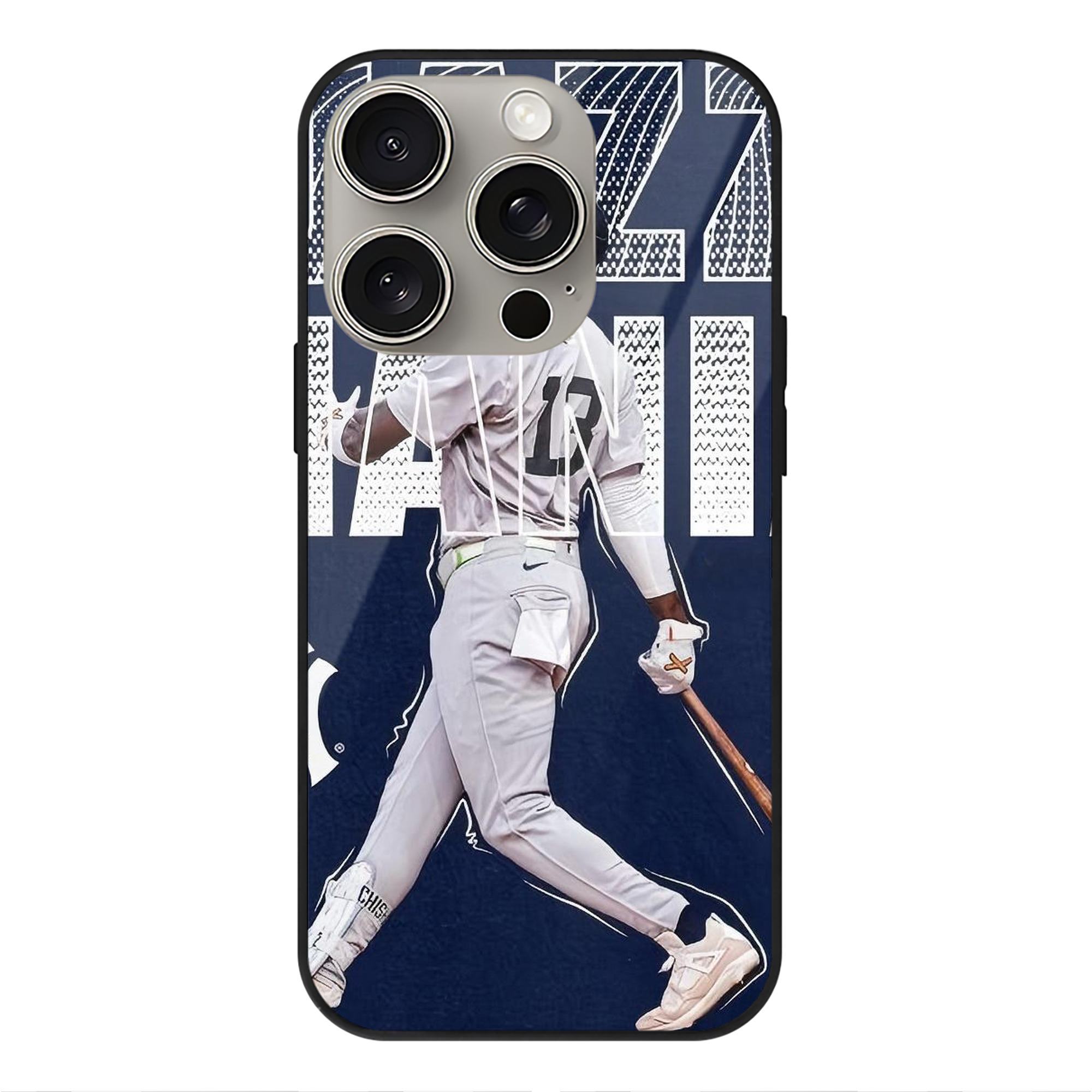 Jazz Chisholm Jr. 51 IPhone 15 Pro Mirror Phone Case – UV Printed Glass + TPU – Scratch-Resistant, Wireless Charging Compatible, Precise Fit & Stylish Design