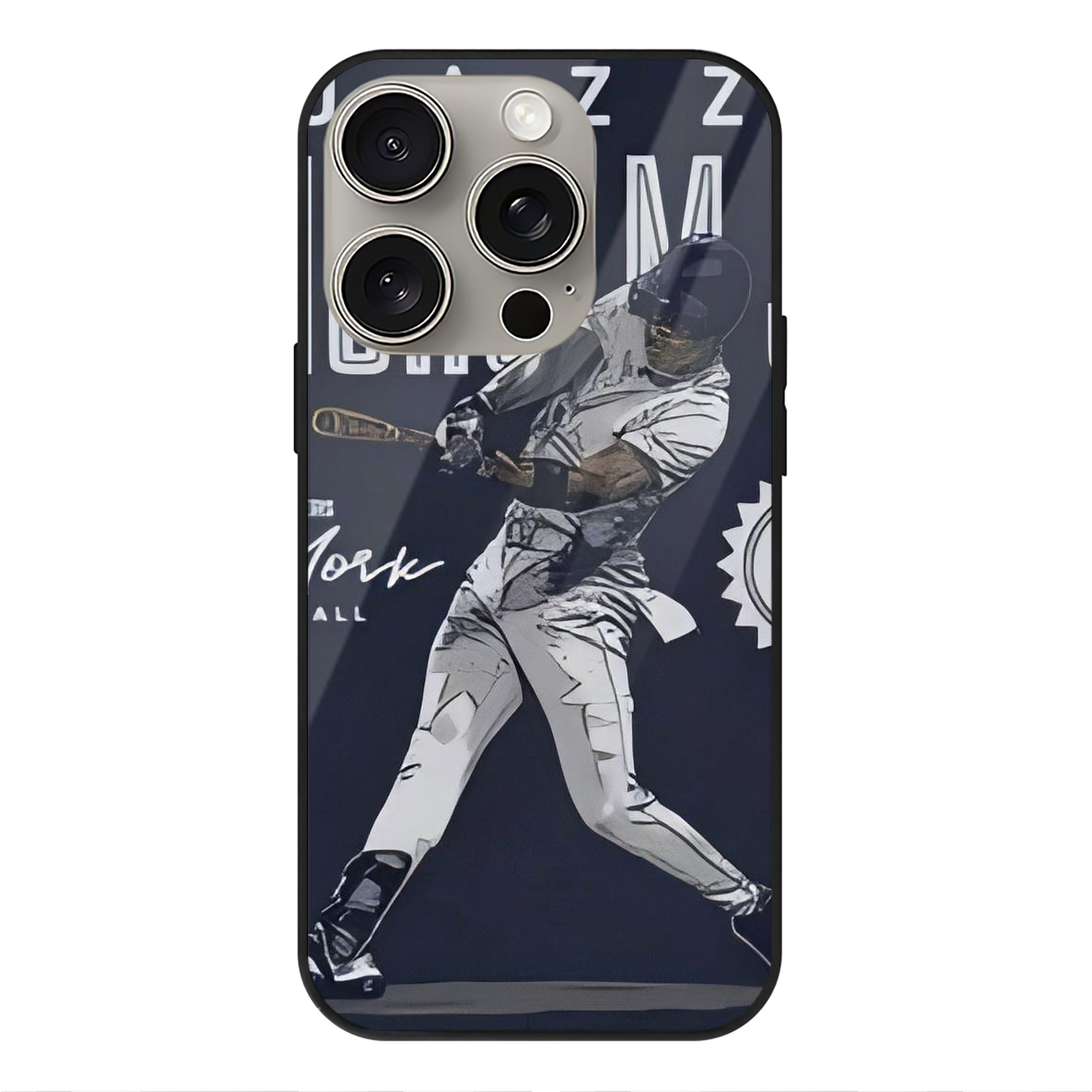 Jazz Chisholm Jr. 60 IPhone 15 Pro Mirror Phone Case – UV Printed Glass + TPU – Scratch-Resistant, Wireless Charging Compatible, Precise Fit & Stylish Design