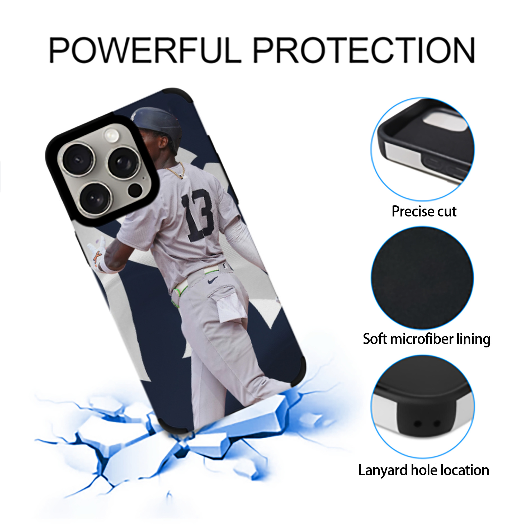 Jazz Chisholm Jr. 47 IPhone 15 Pro Max PU Leather Case – Soft Lining, 360° Protection – Precise Fit, 3D Buttons, Easy Charging – Anti-Yellowing, Easy To Clean