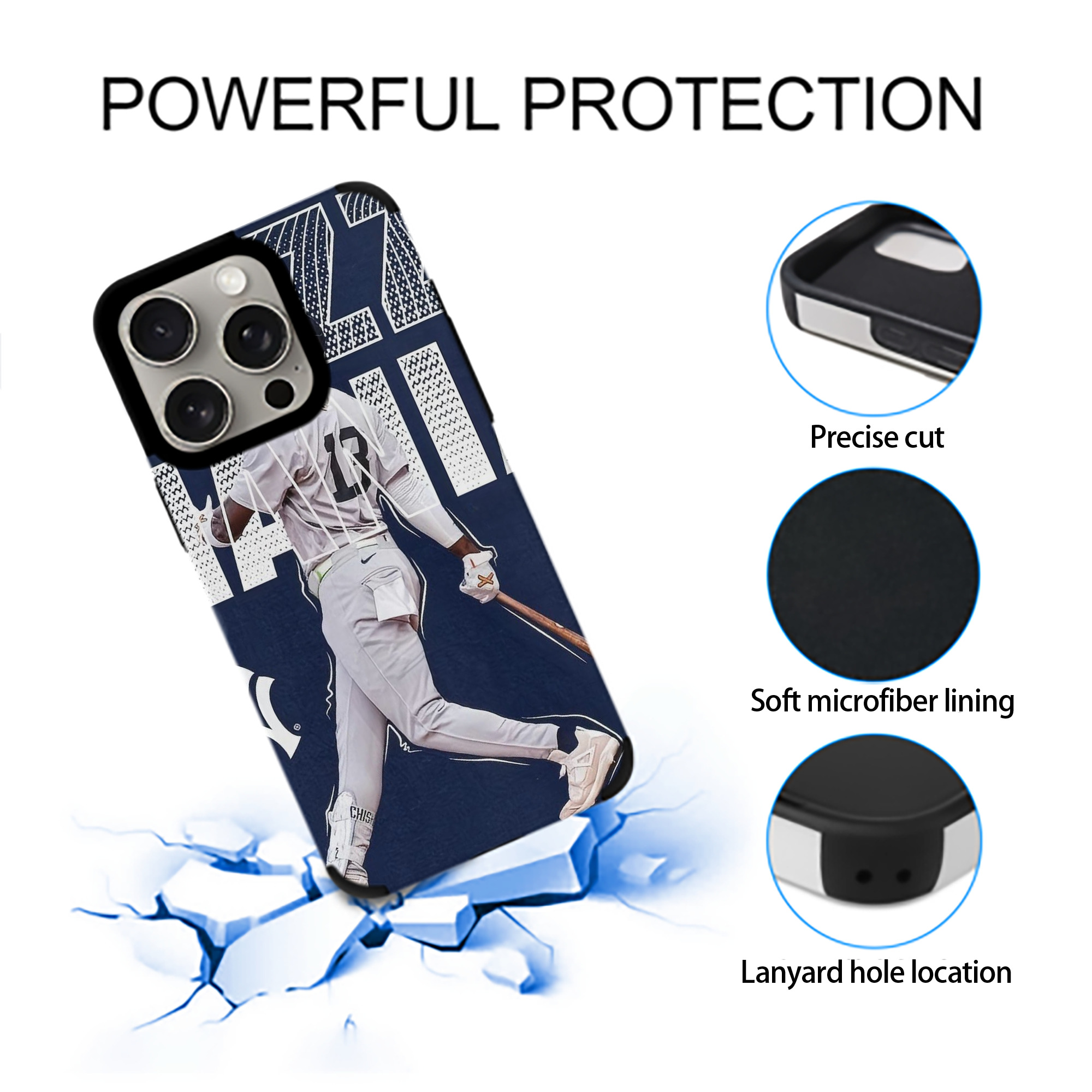 Jazz Chisholm Jr. 51 IPhone 15 Pro Max PU Leather Case – Soft Lining, 360° Protection – Precise Fit, 3D Buttons, Easy Charging – Anti-Yellowing, Easy To Clean