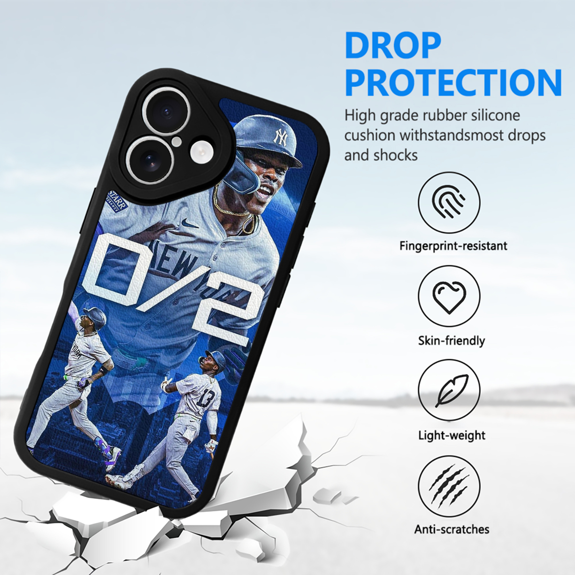 Jazz Chisholm Jr. 34 IPhone 16 Silicone Leather Case – UV Print, Lambskin Texture – Perfect Fit, Wireless Charging Compatible, Scratch Resistant, Precise Cutouts – Stylish Protection For IPhone 16