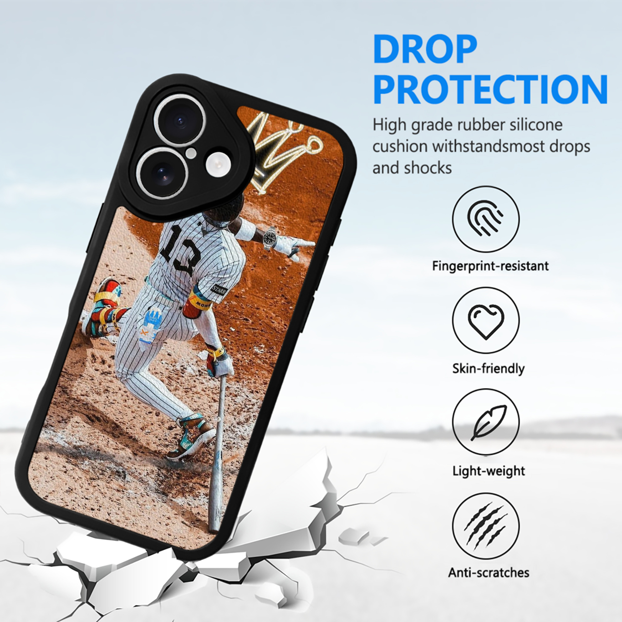 Jazz Chisholm Jr. 35 IPhone 16 Silicone Leather Case – UV Print, Lambskin Texture – Perfect Fit, Wireless Charging Compatible, Scratch Resistant, Precise Cutouts – Stylish Protection For IPhone 16