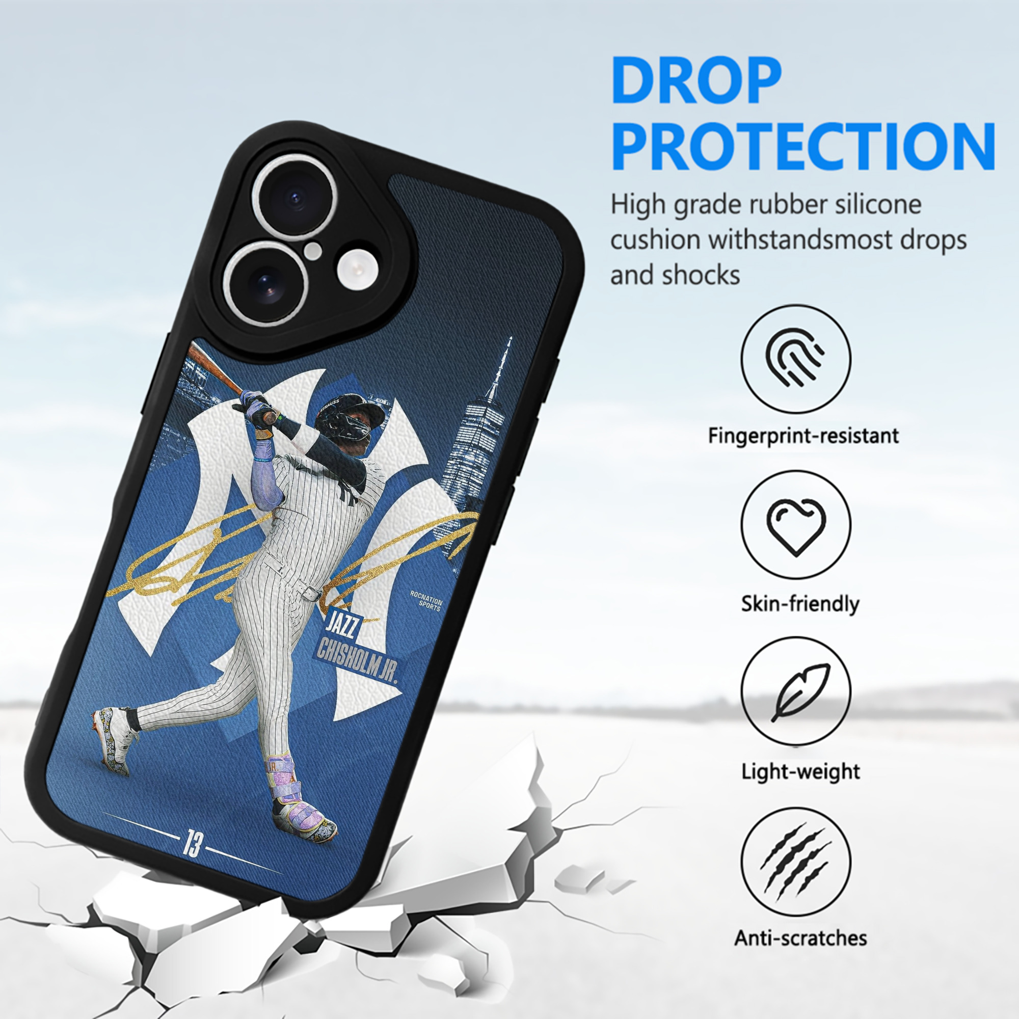 Jazz Chisholm Jr. 36 IPhone 16 Silicone Leather Case – UV Print, Lambskin Texture – Perfect Fit, Wireless Charging Compatible, Scratch Resistant, Precise Cutouts – Stylish Protection For IPhone 16