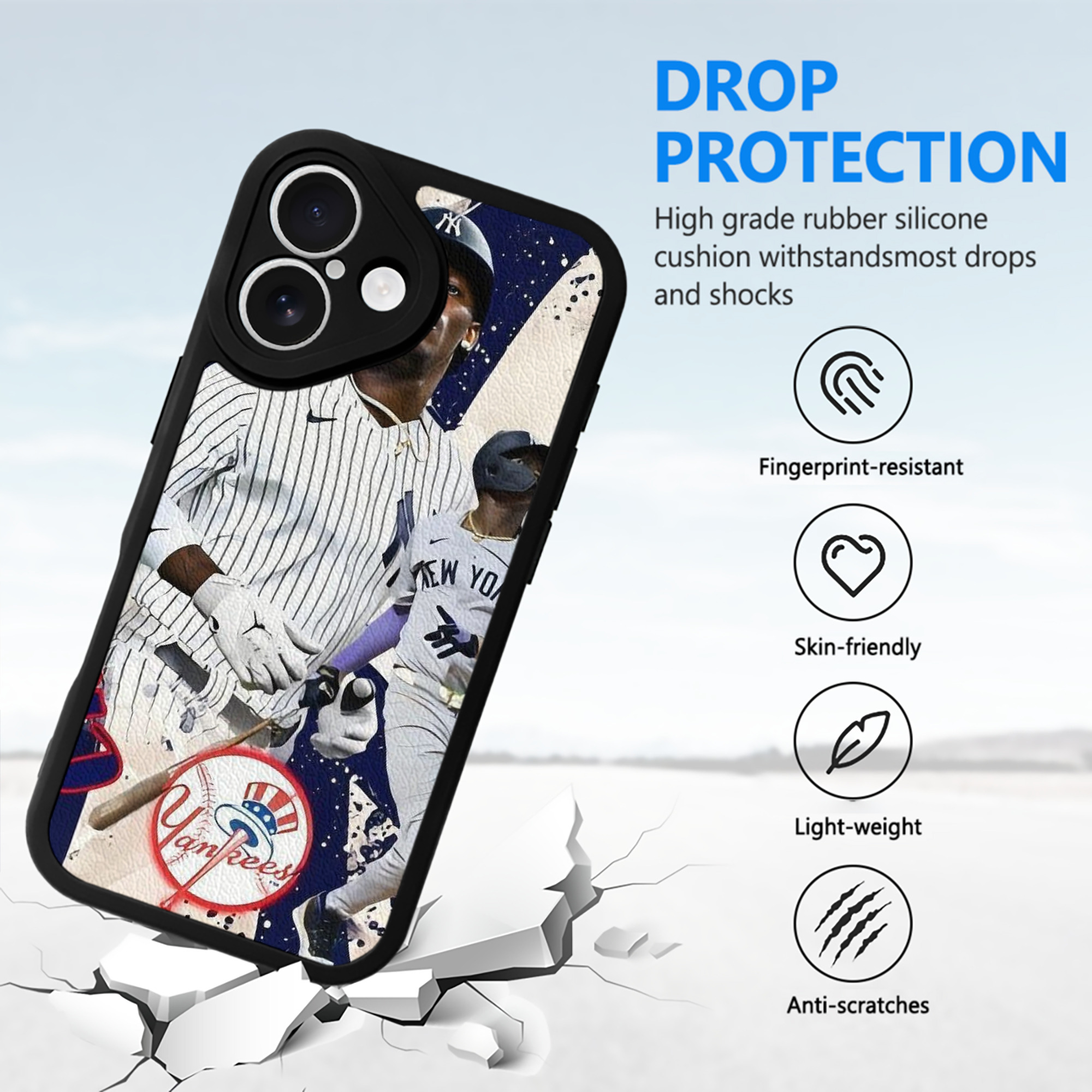 Jazz Chisholm Jr. 48 IPhone 16 Silicone Leather Case – UV Print, Lambskin Texture – Perfect Fit, Wireless Charging Compatible, Scratch Resistant, Precise Cutouts – Stylish Protection For IPhone 16