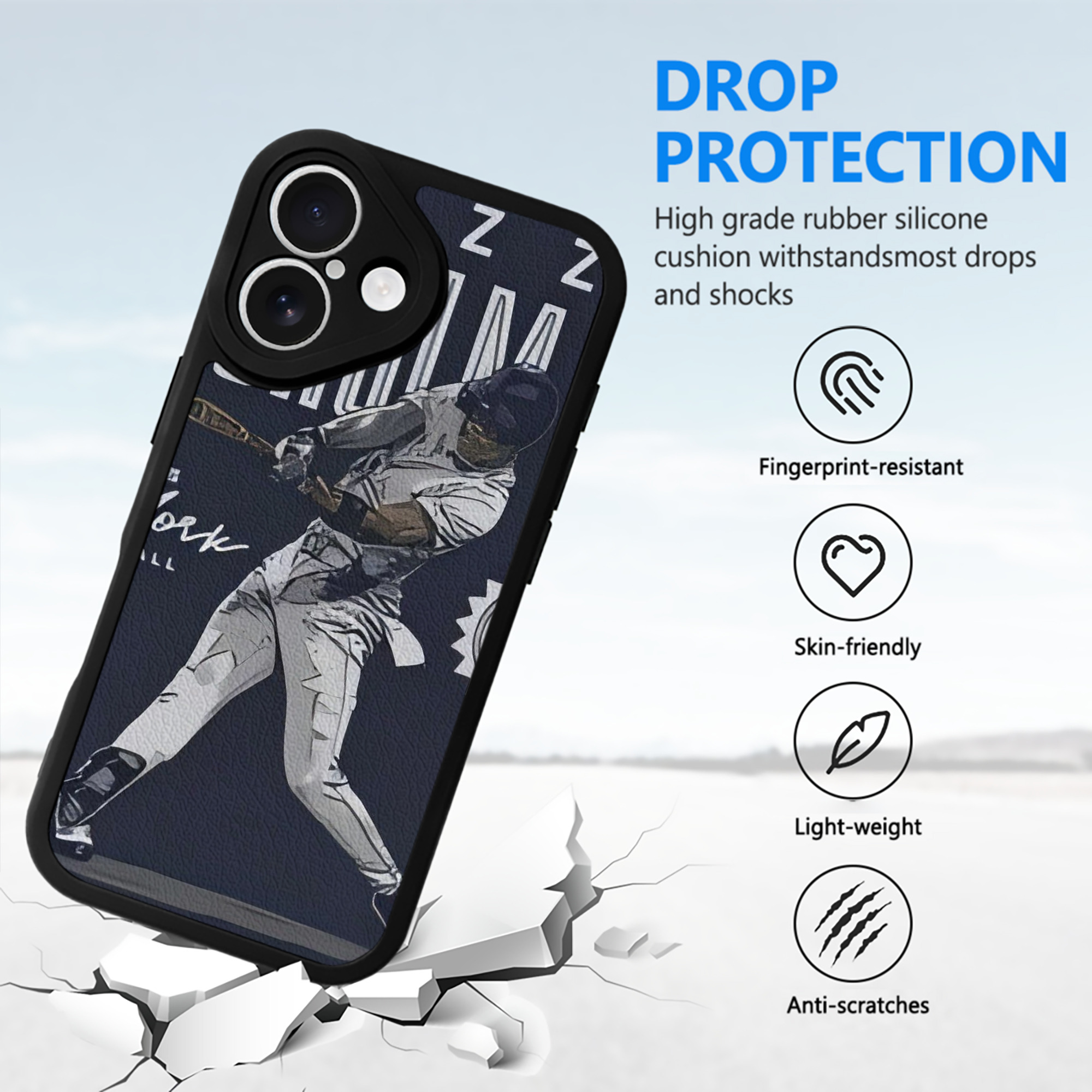 Jazz Chisholm Jr. 60 IPhone 16 Silicone Leather Case – UV Print, Lambskin Texture – Perfect Fit, Wireless Charging Compatible, Scratch Resistant, Precise Cutouts – Stylish Protection For IPhone 16