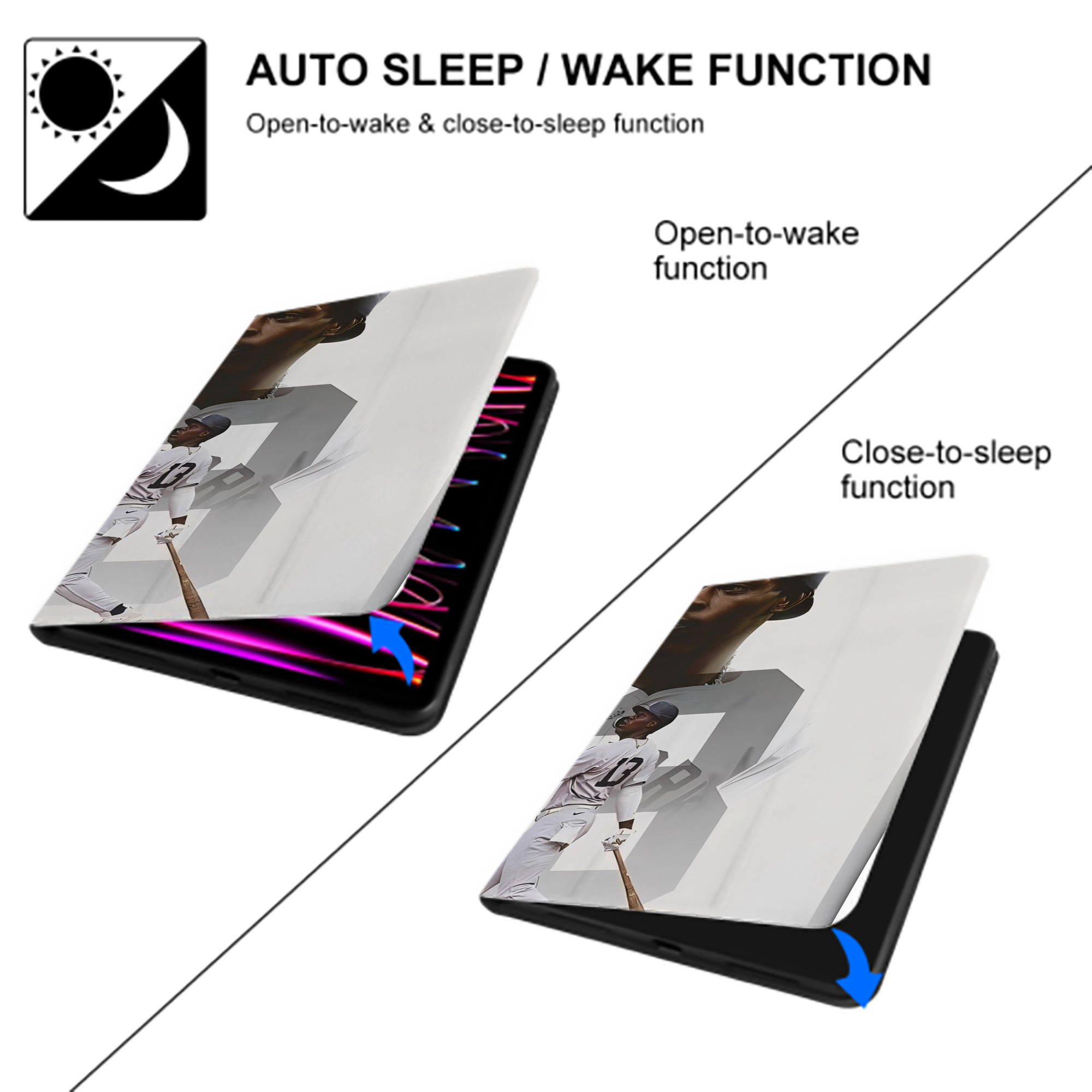 Jazz Chisholm Jr. 50 IPad Book-Style Case With Pencil Slot – Slim PU & TPU Cover – Full Protection, Precise Fit, Water & Scratch Resistant