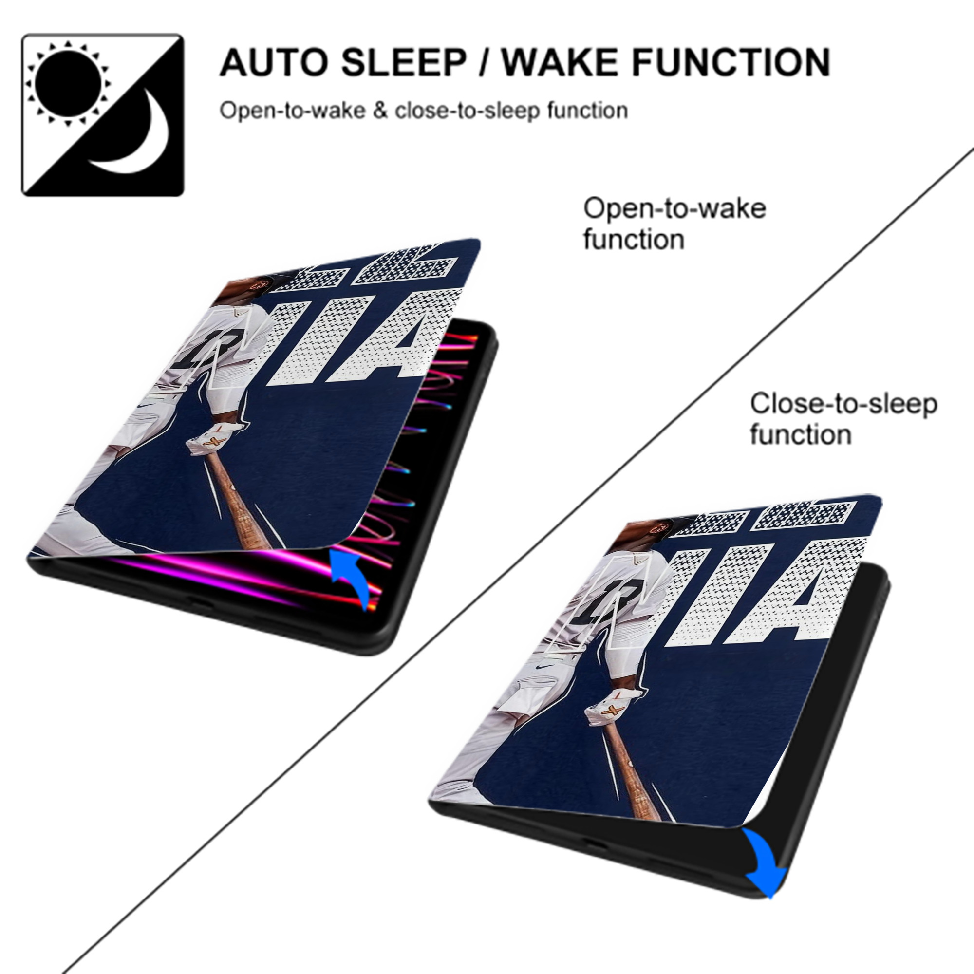 Jazz Chisholm Jr. 51 IPad Book-Style Case With Pencil Slot – Slim PU & TPU Cover – Full Protection, Precise Fit, Water & Scratch Resistant