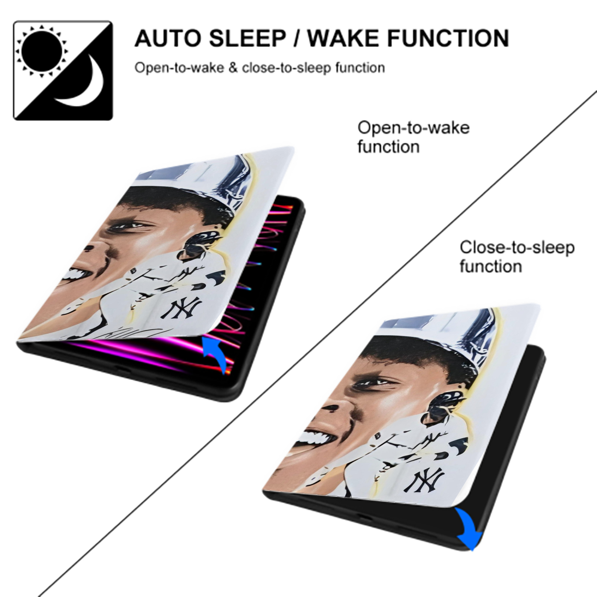 Jazz Chisholm Jr. 52 IPad Book-Style Case With Pencil Slot – Slim PU & TPU Cover – Full Protection, Precise Fit, Water & Scratch Resistant