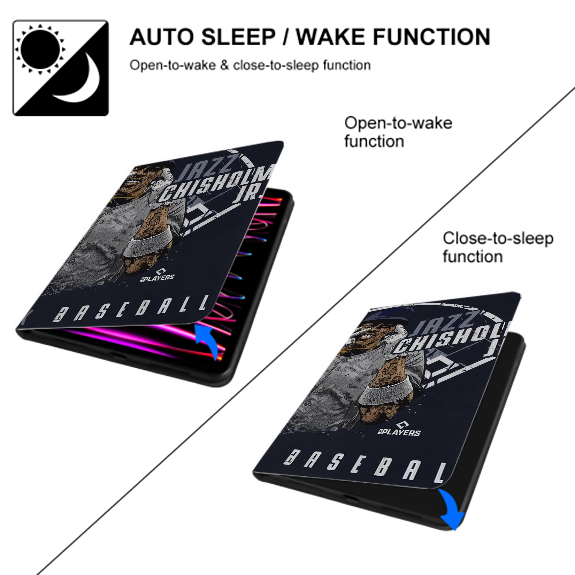 Jazz Chisholm Jr. 65 IPad Book-Style Case With Pencil Slot – Slim PU & TPU Cover – Full Protection, Precise Fit, Water & Scratch Resistant