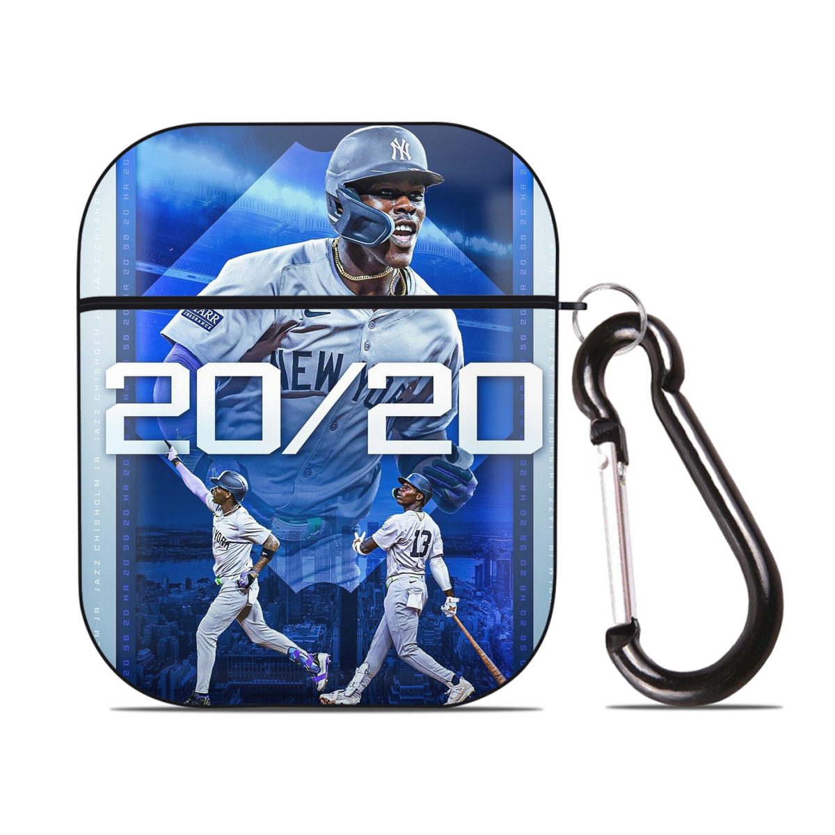 Jazz Chisholm Jr. 34 AirPods 2 Case Hard Shell Black, Flexible PC Material, Precise Cutouts, Full Protection, Anti-Fingerprint, Washable, Includes Keychain – Durable & Slim Design