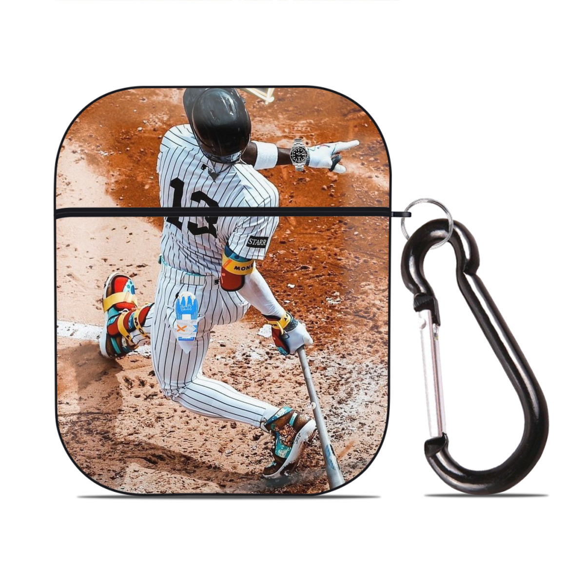 Jazz Chisholm Jr. 35 AirPods 2 Case Hard Shell Black, Flexible PC Material, Precise Cutouts, Full Protection, Anti-Fingerprint, Washable, Includes Keychain – Durable & Slim Design