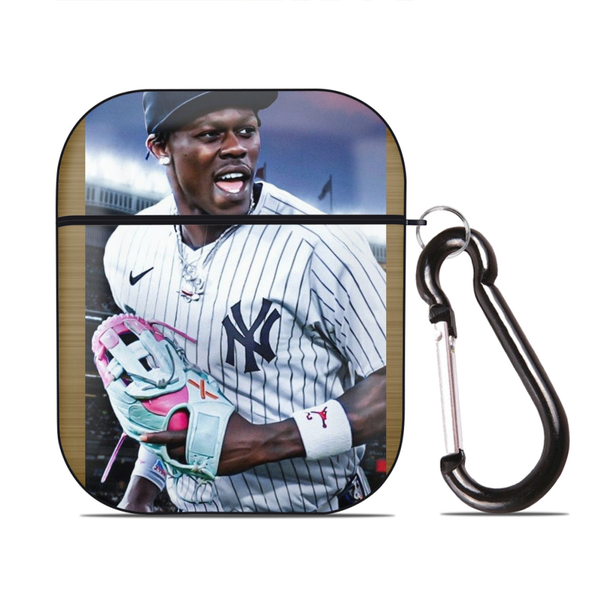 Jazz Chisholm Jr. 44 AirPods 2 Case Hard Shell Black, Flexible PC Material, Precise Cutouts, Full Protection, Anti-Fingerprint, Washable, Includes Keychain – Durable & Slim Design