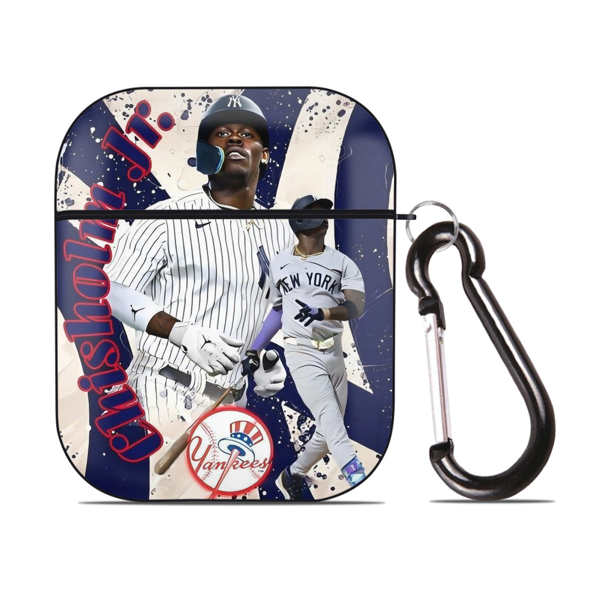 Jazz Chisholm Jr. 48 AirPods 2 Case Hard Shell Black, Flexible PC Material, Precise Cutouts, Full Protection, Anti-Fingerprint, Washable, Includes Keychain – Durable & Slim Design