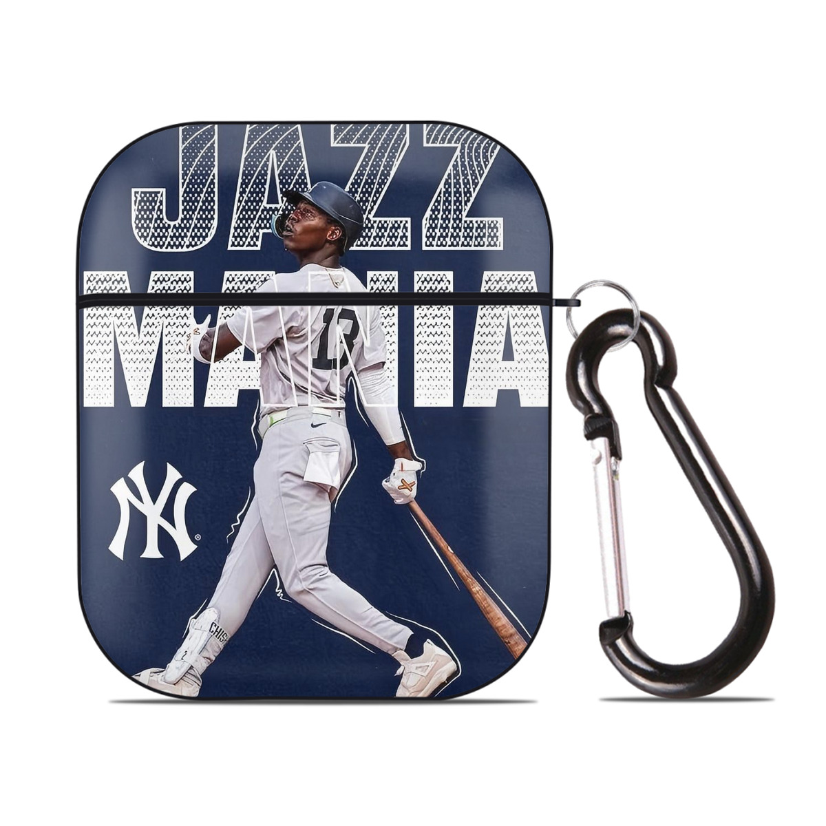 Jazz Chisholm Jr. 51 AirPods 2 Case Hard Shell Black, Flexible PC Material, Precise Cutouts, Full Protection, Anti-Fingerprint, Washable, Includes Keychain – Durable & Slim Design