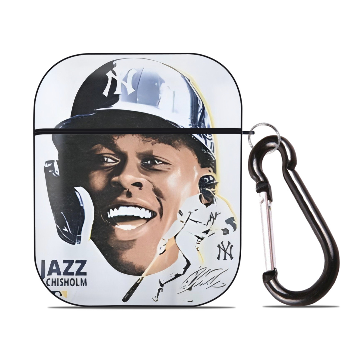 Jazz Chisholm Jr. 52 AirPods 2 Case Hard Shell Black, Flexible PC Material, Precise Cutouts, Full Protection, Anti-Fingerprint, Washable, Includes Keychain – Durable & Slim Design