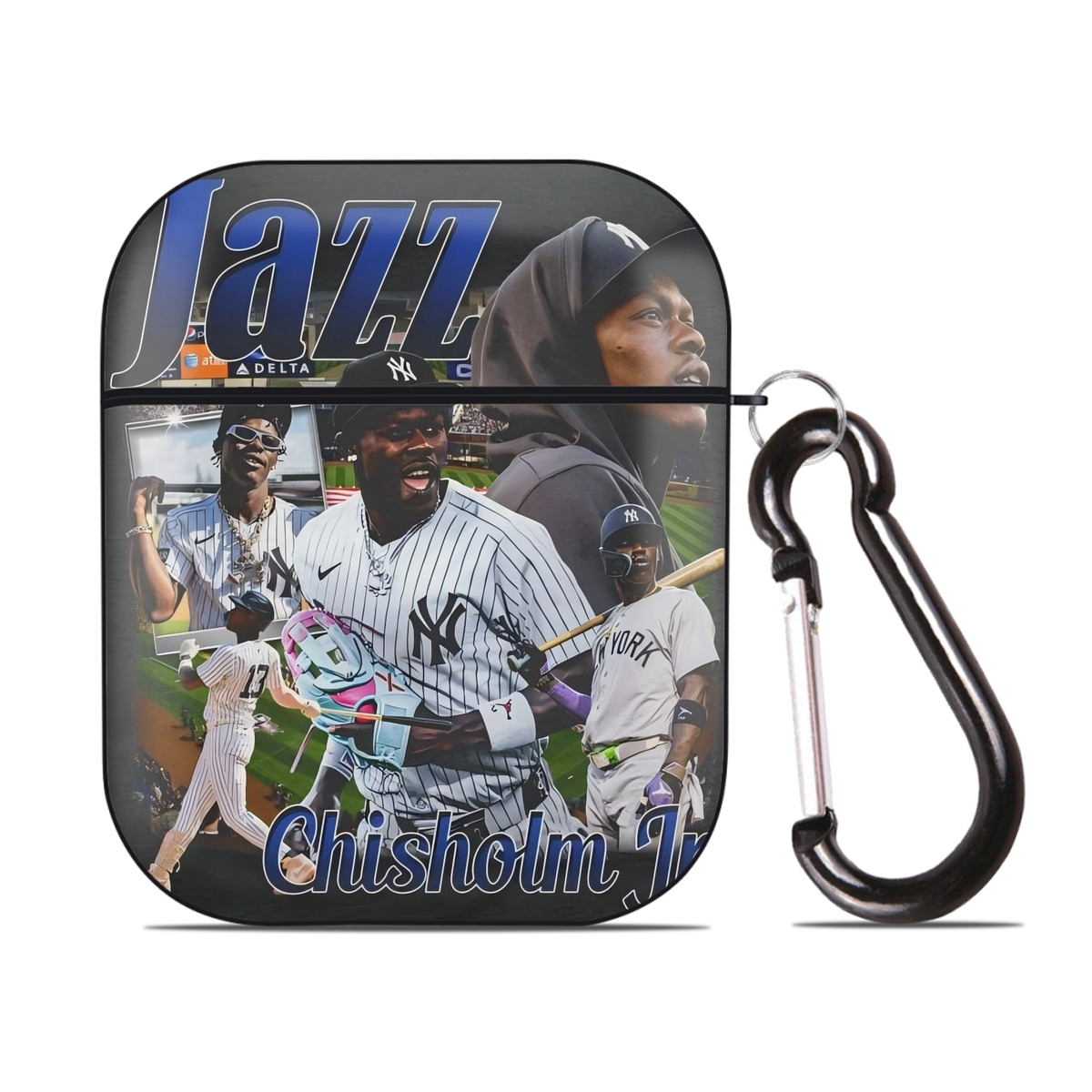 Jazz Chisholm Jr. 55 AirPods 2 Case Hard Shell Black, Flexible PC Material, Precise Cutouts, Full Protection, Anti-Fingerprint, Washable, Includes Keychain – Durable & Slim Design