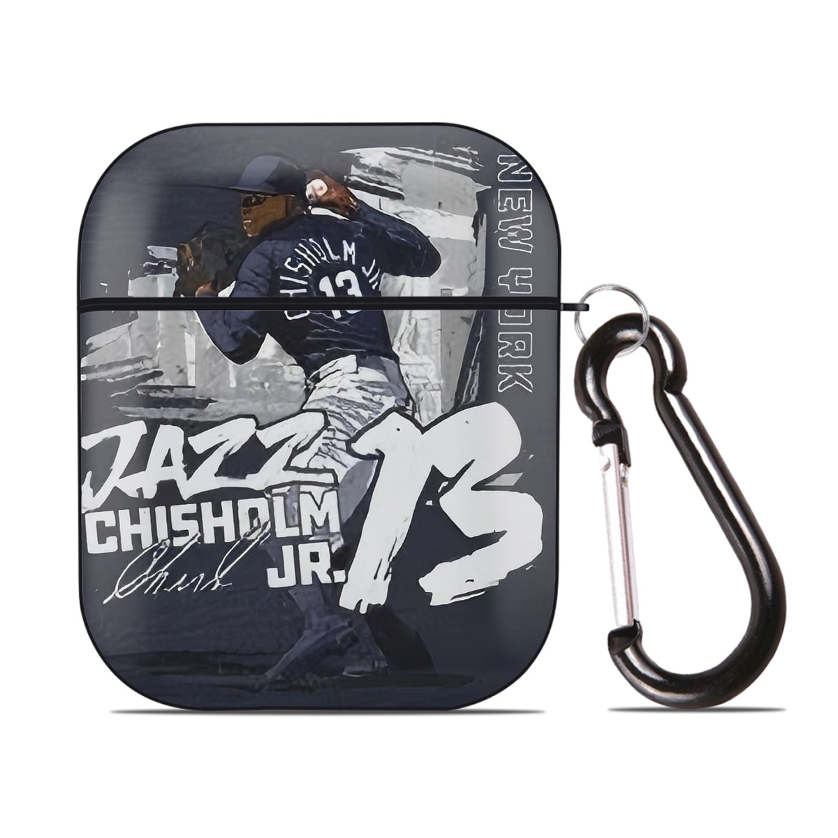Jazz Chisholm Jr. 61 AirPods 2 Case Hard Shell Black, Flexible PC Material, Precise Cutouts, Full Protection, Anti-Fingerprint, Washable, Includes Keychain – Durable & Slim Design