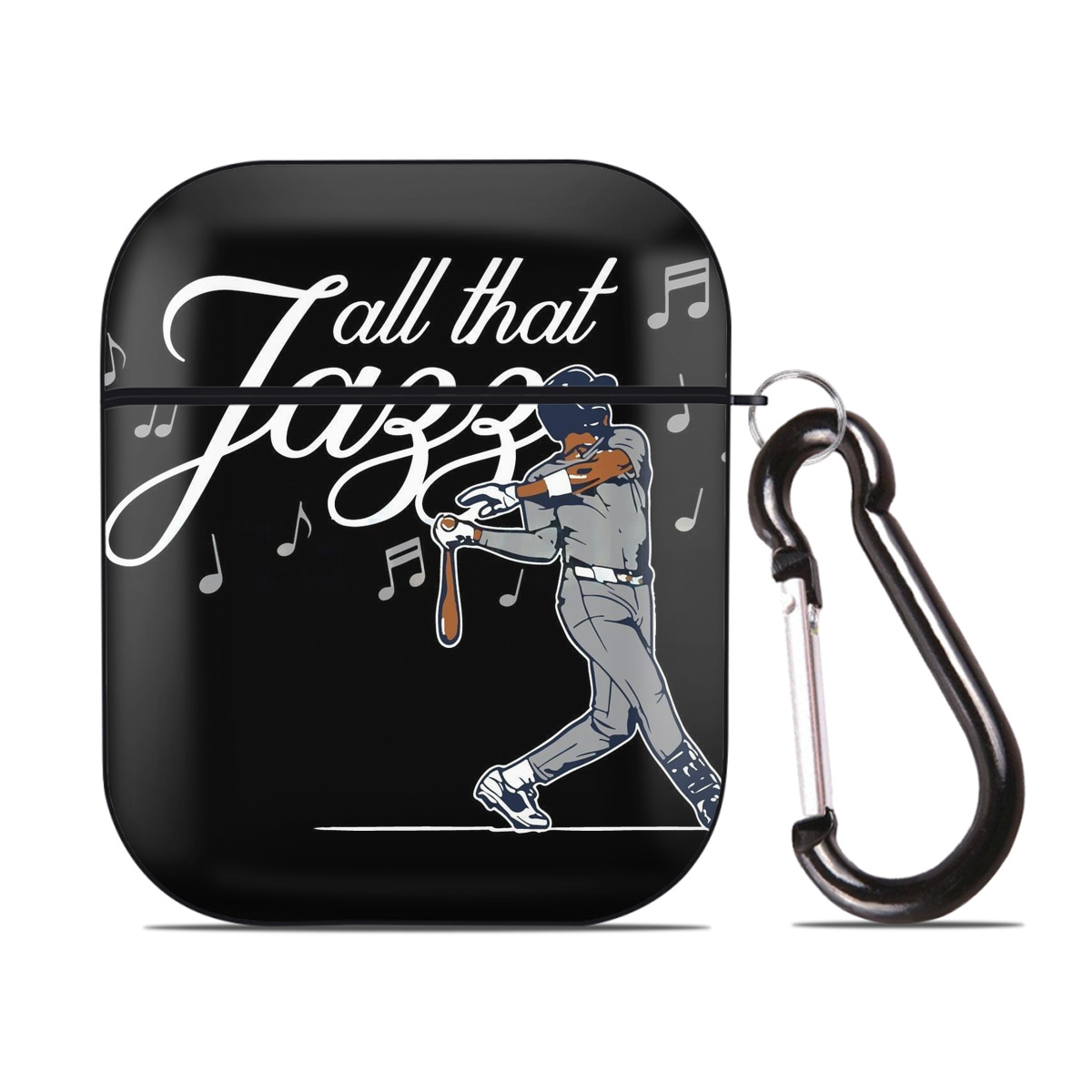 Jazz Chisholm Jr. 62 AirPods 2 Case Hard Shell Black, Flexible PC Material, Precise Cutouts, Full Protection, Anti-Fingerprint, Washable, Includes Keychain – Durable & Slim Design
