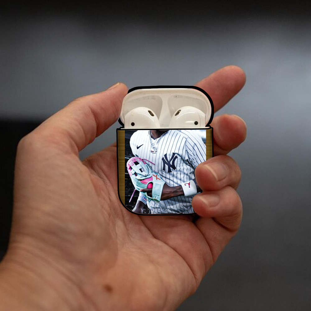 Jazz Chisholm Jr. 44 AirPods 2 Case Hard Shell Black, Flexible PC Material, Precise Cutouts, Full Protection, Anti-Fingerprint, Washable, Includes Keychain – Durable & Slim Design