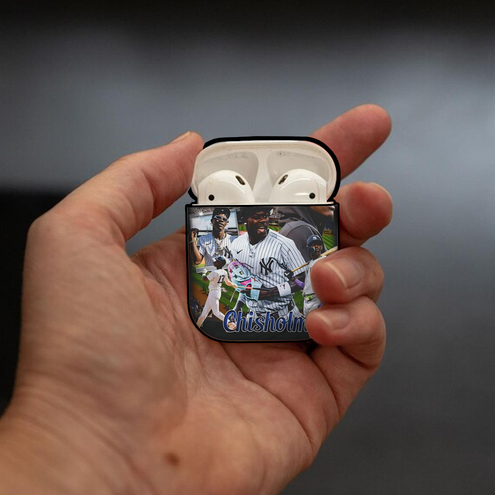 Jazz Chisholm Jr. 55 AirPods 2 Case Hard Shell Black, Flexible PC Material, Precise Cutouts, Full Protection, Anti-Fingerprint, Washable, Includes Keychain – Durable & Slim Design