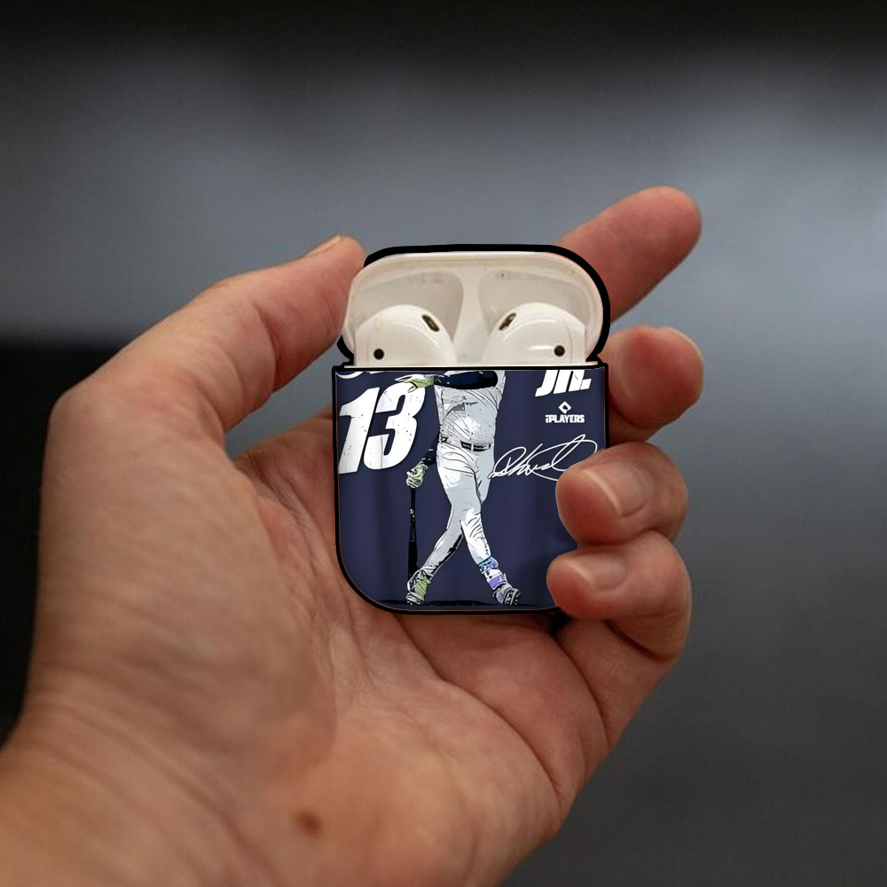 Jazz Chisholm Jr. 59 AirPods 2 Case Hard Shell Black, Flexible PC Material, Precise Cutouts, Full Protection, Anti-Fingerprint, Washable, Includes Keychain – Durable & Slim Design