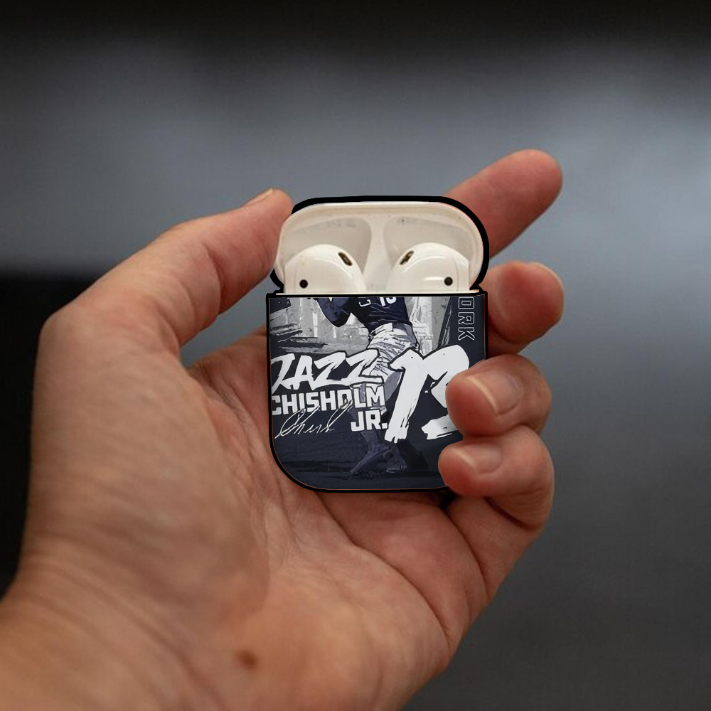 Jazz Chisholm Jr. 61 AirPods 2 Case Hard Shell Black, Flexible PC Material, Precise Cutouts, Full Protection, Anti-Fingerprint, Washable, Includes Keychain – Durable & Slim Design