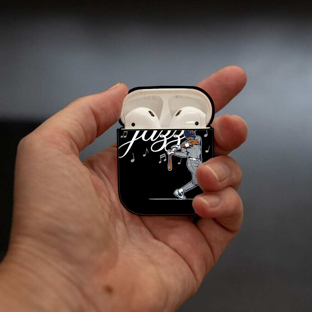 Jazz Chisholm Jr. 62 AirPods 2 Case Hard Shell Black, Flexible PC Material, Precise Cutouts, Full Protection, Anti-Fingerprint, Washable, Includes Keychain – Durable & Slim Design