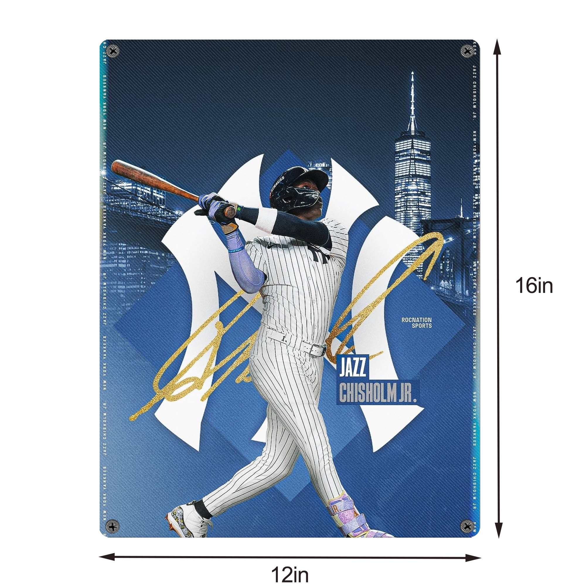 Jazz Chisholm Jr. 36 Vintage Metal Tin Sign 12x16inch – Retro Wall Art Decor For Home, Bar, Kitchen, Bedroom, Office – Durable Iron Sheet Poster, Easy To Hang, Full-Color Printing