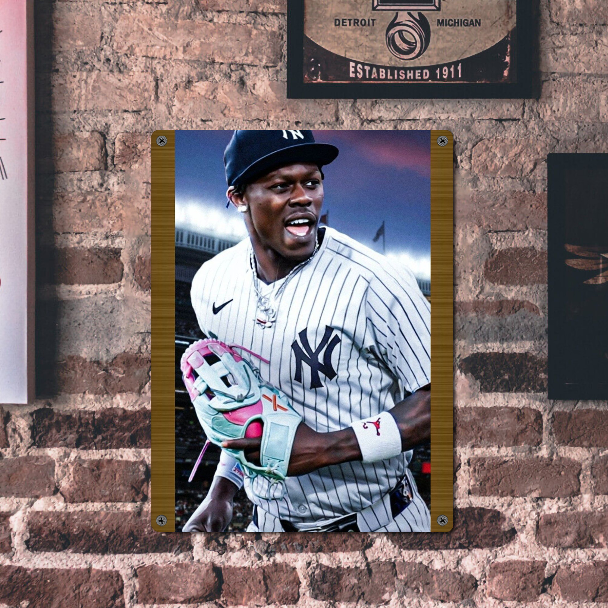 Jazz Chisholm Jr. 44 Vintage Metal Tin Sign 12x16inch – Retro Wall Art Decor For Home, Bar, Kitchen, Bedroom, Office – Durable Iron Sheet Poster, Easy To Hang, Full-Color Printing