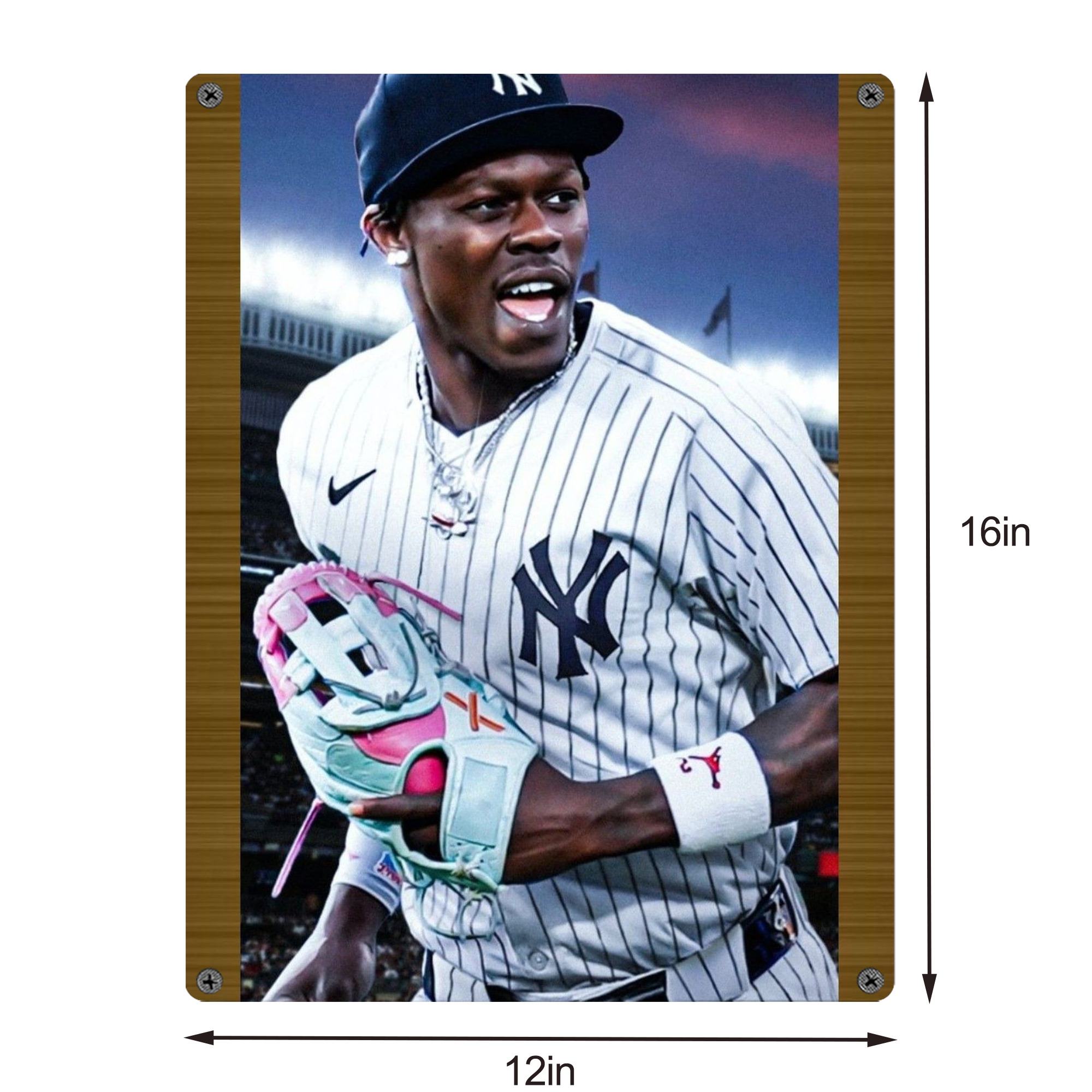 Jazz Chisholm Jr. 44 Vintage Metal Tin Sign 12x16inch – Retro Wall Art Decor For Home, Bar, Kitchen, Bedroom, Office – Durable Iron Sheet Poster, Easy To Hang, Full-Color Printing