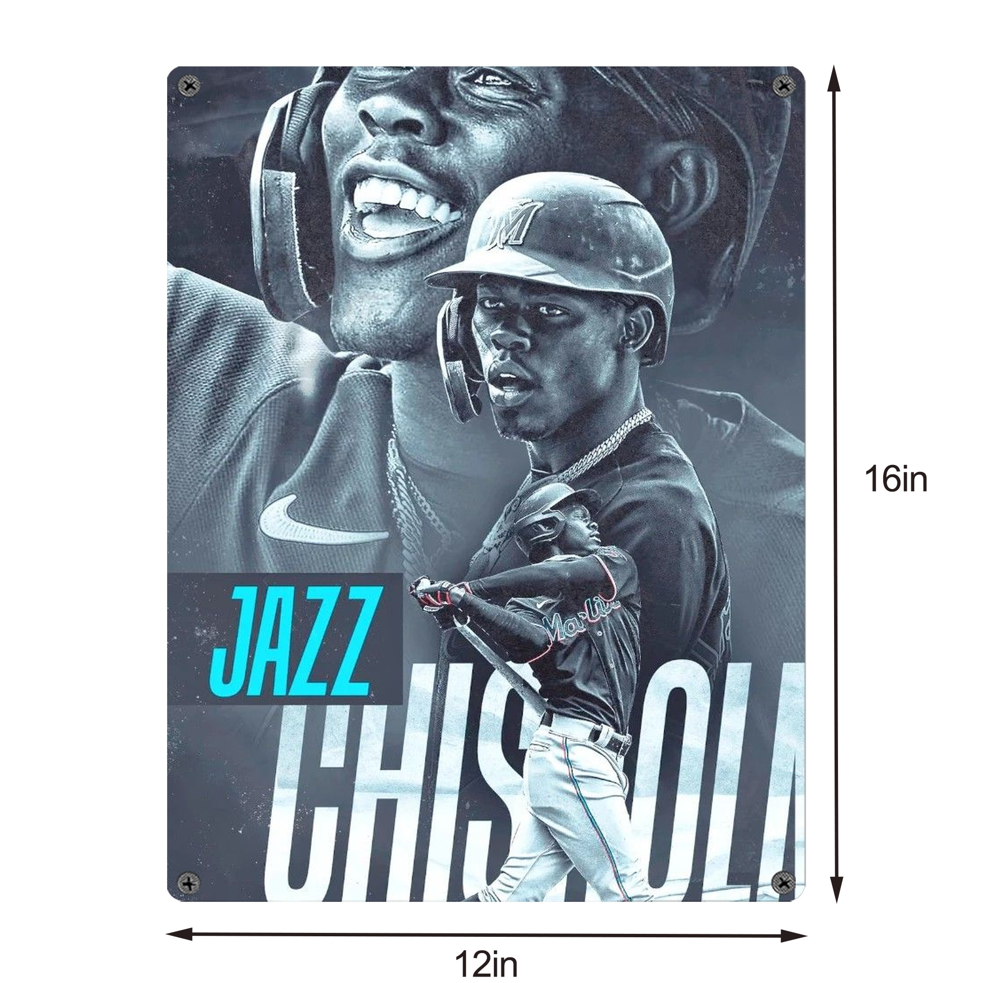 Jazz Chisholm Jr. 45 Vintage Metal Tin Sign 12x16inch – Retro Wall Art Decor For Home, Bar, Kitchen, Bedroom, Office – Durable Iron Sheet Poster, Easy To Hang, Full-Color Printing