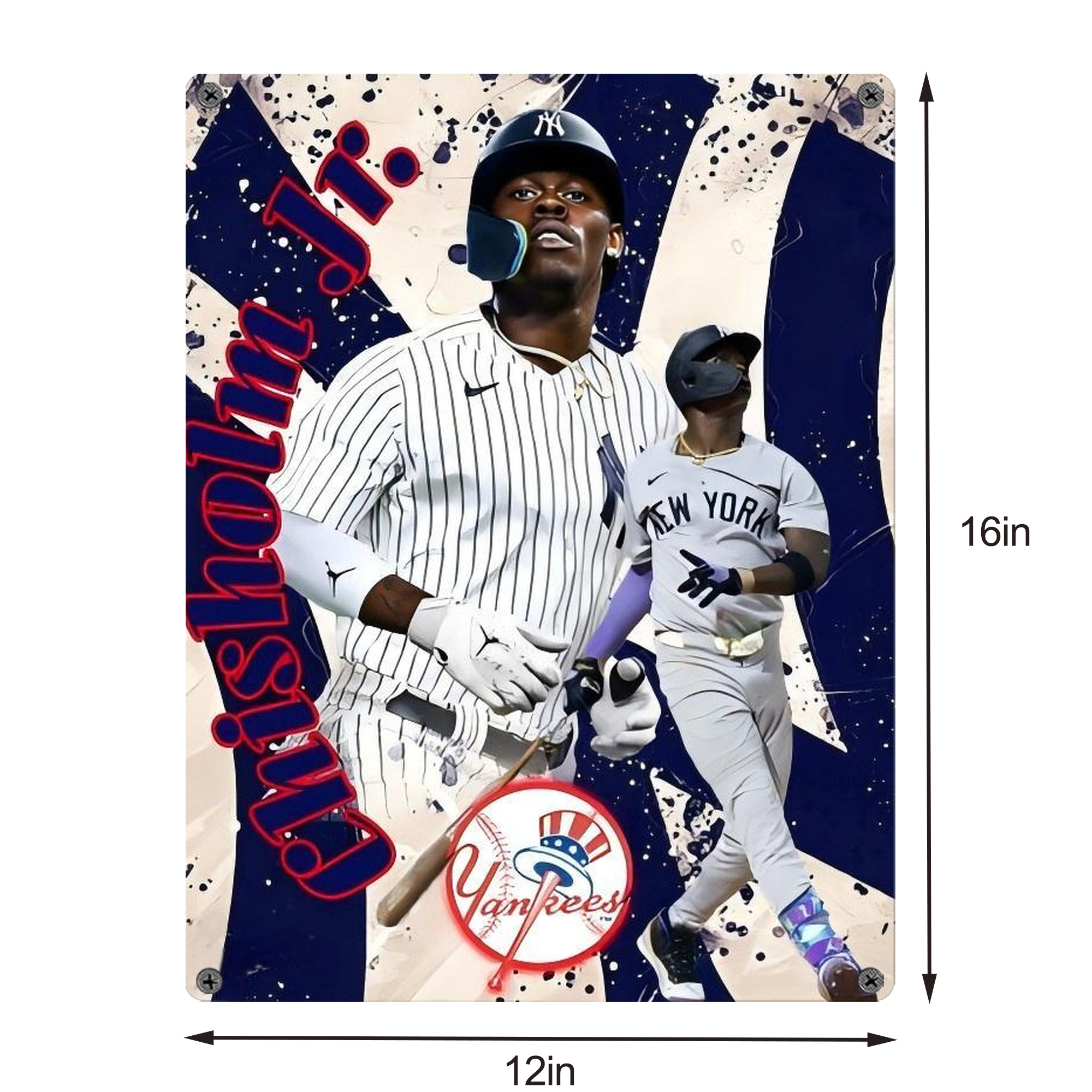 Jazz Chisholm Jr. 48 Vintage Metal Tin Sign 12x16inch – Retro Wall Art Decor For Home, Bar, Kitchen, Bedroom, Office – Durable Iron Sheet Poster, Easy To Hang, Full-Color Printing