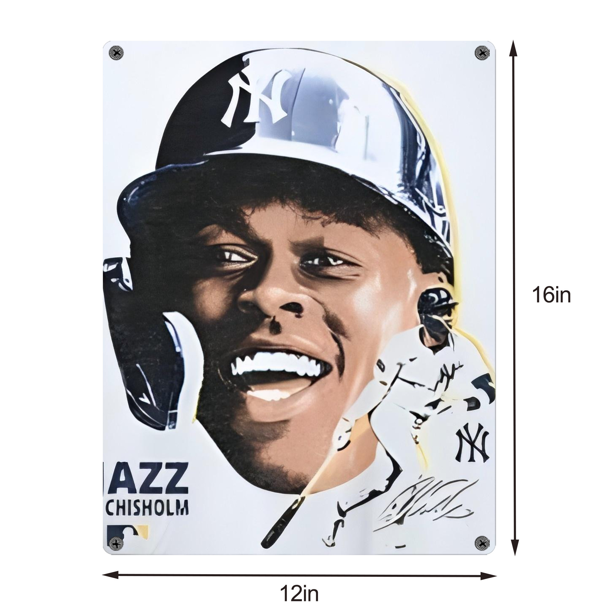 Jazz Chisholm Jr. 52 Vintage Metal Tin Sign 12x16inch – Retro Wall Art Decor For Home, Bar, Kitchen, Bedroom, Office – Durable Iron Sheet Poster, Easy To Hang, Full-Color Printing